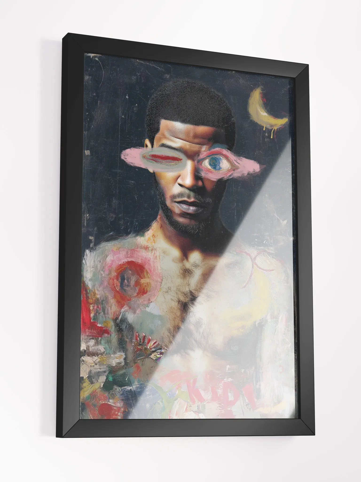 Cudi Vibrant Matte Poster in Eco-Friendly Ayous Wood Frame product image (5)