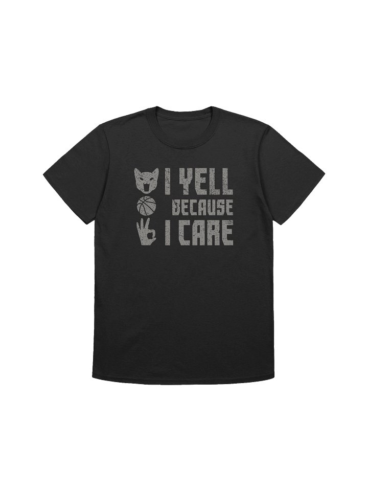 Basketball Cat (I Yell Because I Care) - Unisex Adult Super Soft Lightweight T-shirt product image (2)