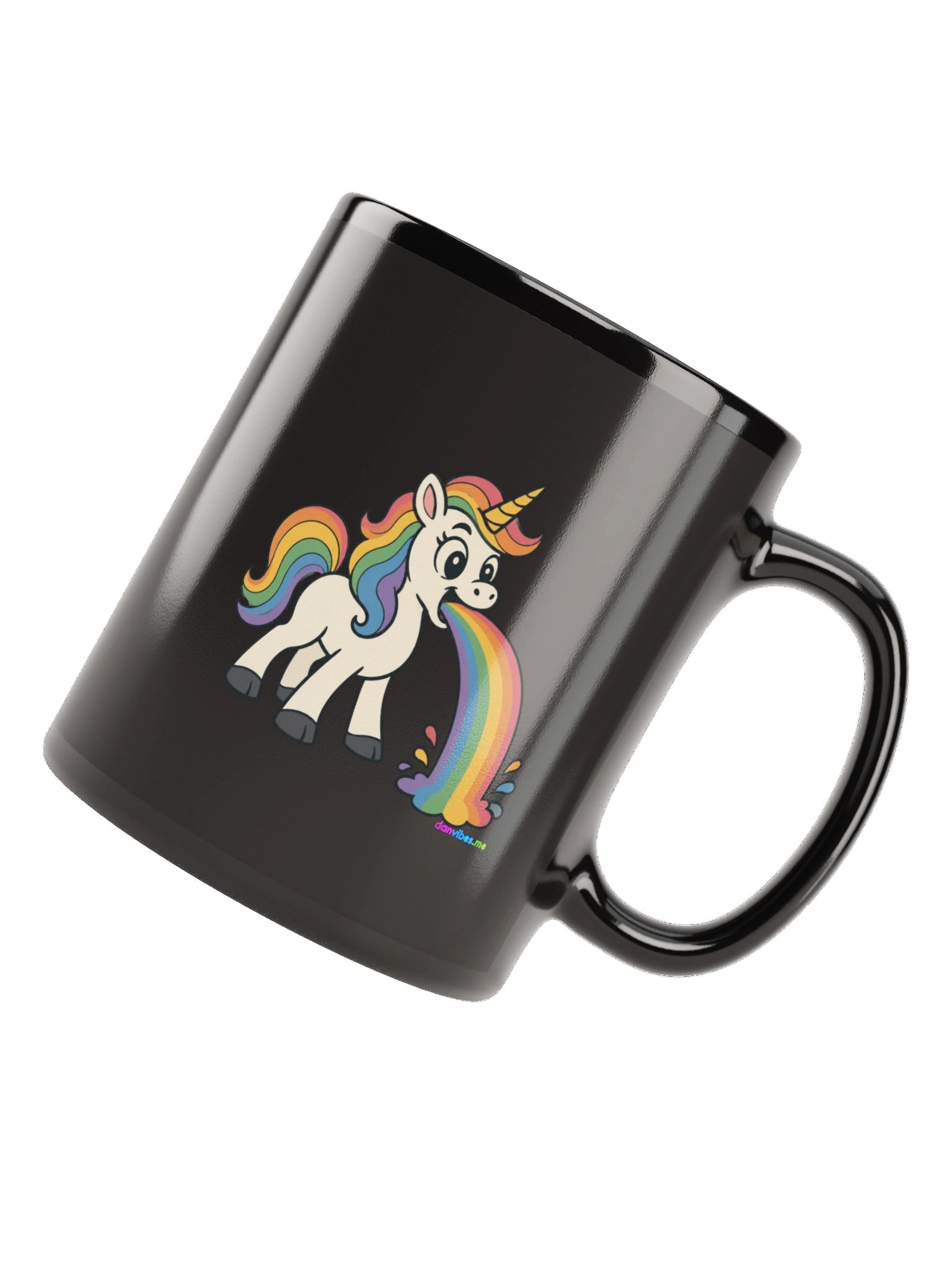 Puking Unicorn - Black Coffee Mug product image (12)