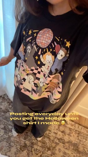 i will heavy promo this and u can’t stop me 🪩💃🏻🔪 

Get the shirt here 👉🏼 munimunius.store

#halloween2026 #halloweenart #spoo...