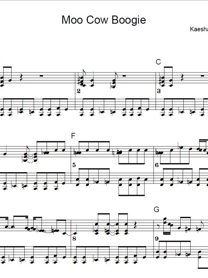 Movin Legs - Blues piano - Piano sheet music product image (1)