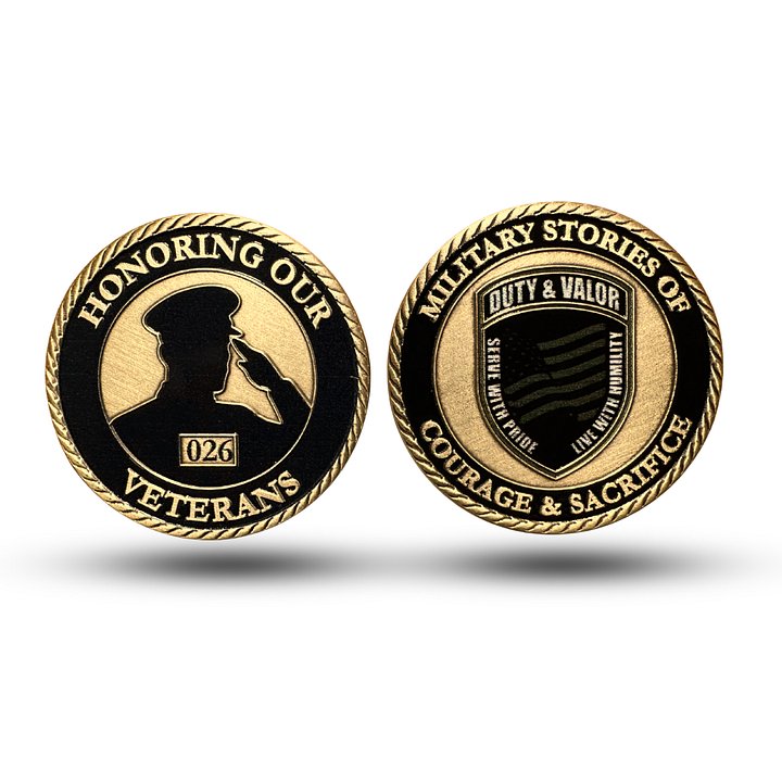 Charity Limited Edition Duty & Valor Challenge Coin Benefitting Wounded Warrior Project product image (1)
