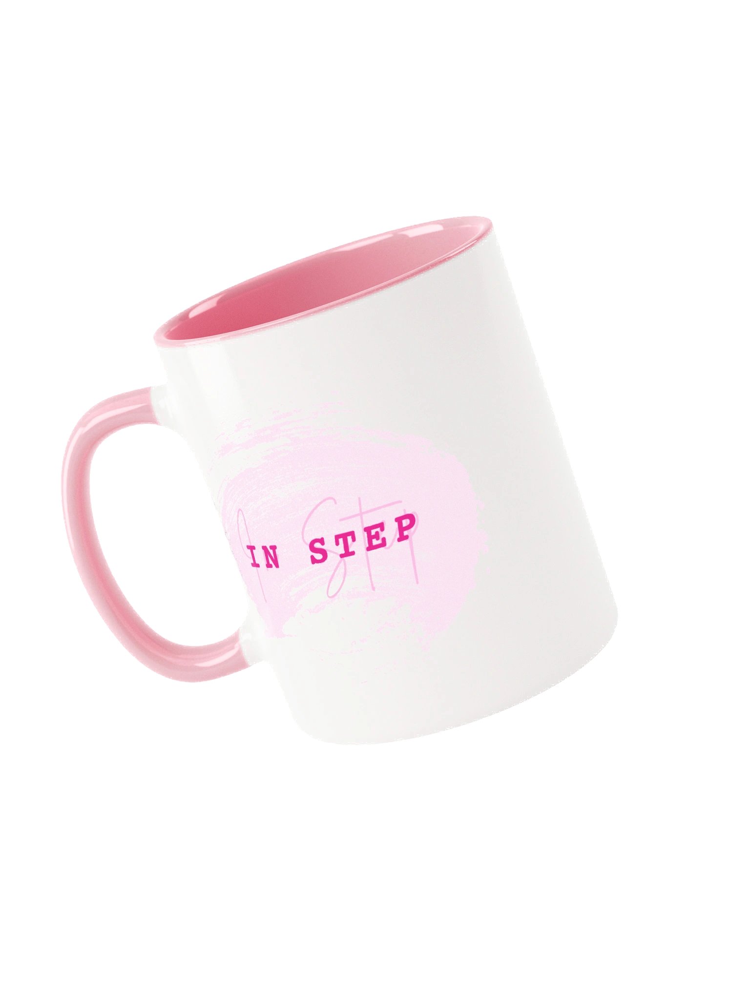 In Step – Pink/White Mug product image (1)