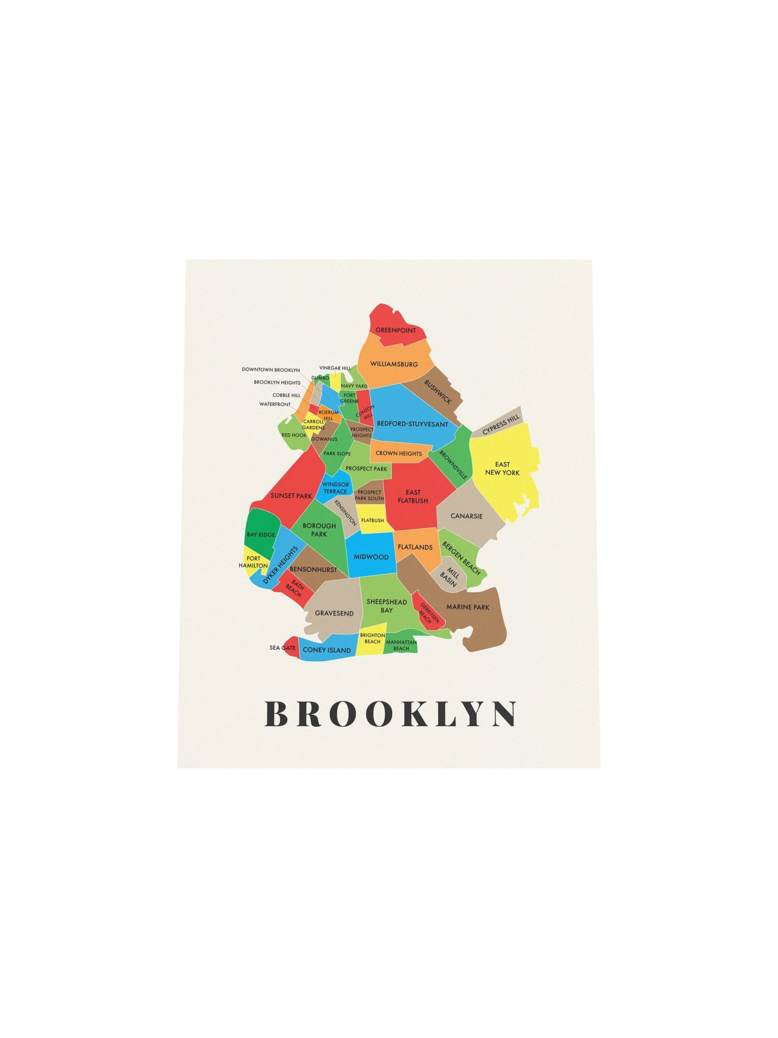 Brooklyn Neighborhood Map (Bright) product image (4)