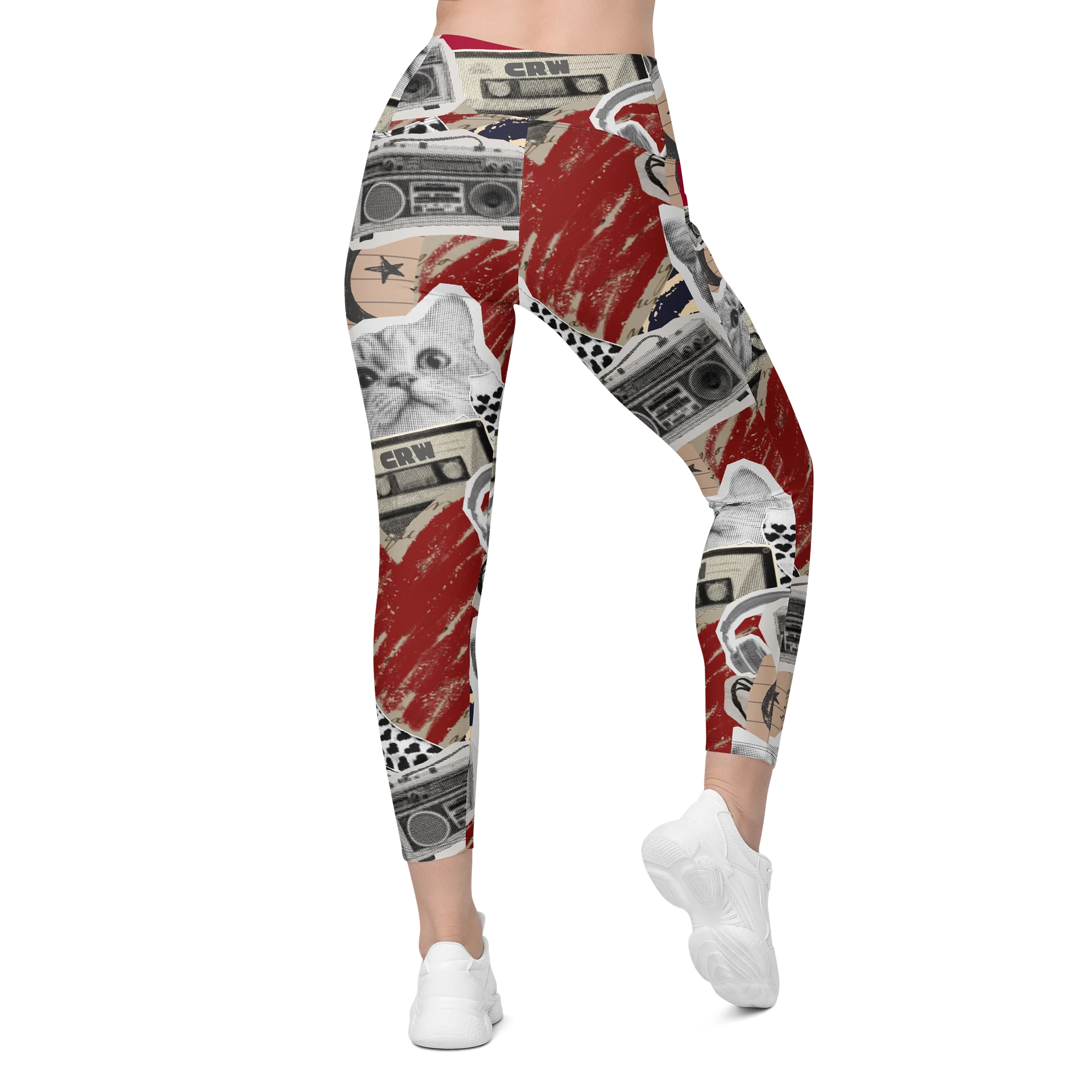 Favorite Things Nostalgic Collage Yoga Pants with Cat product image (2)