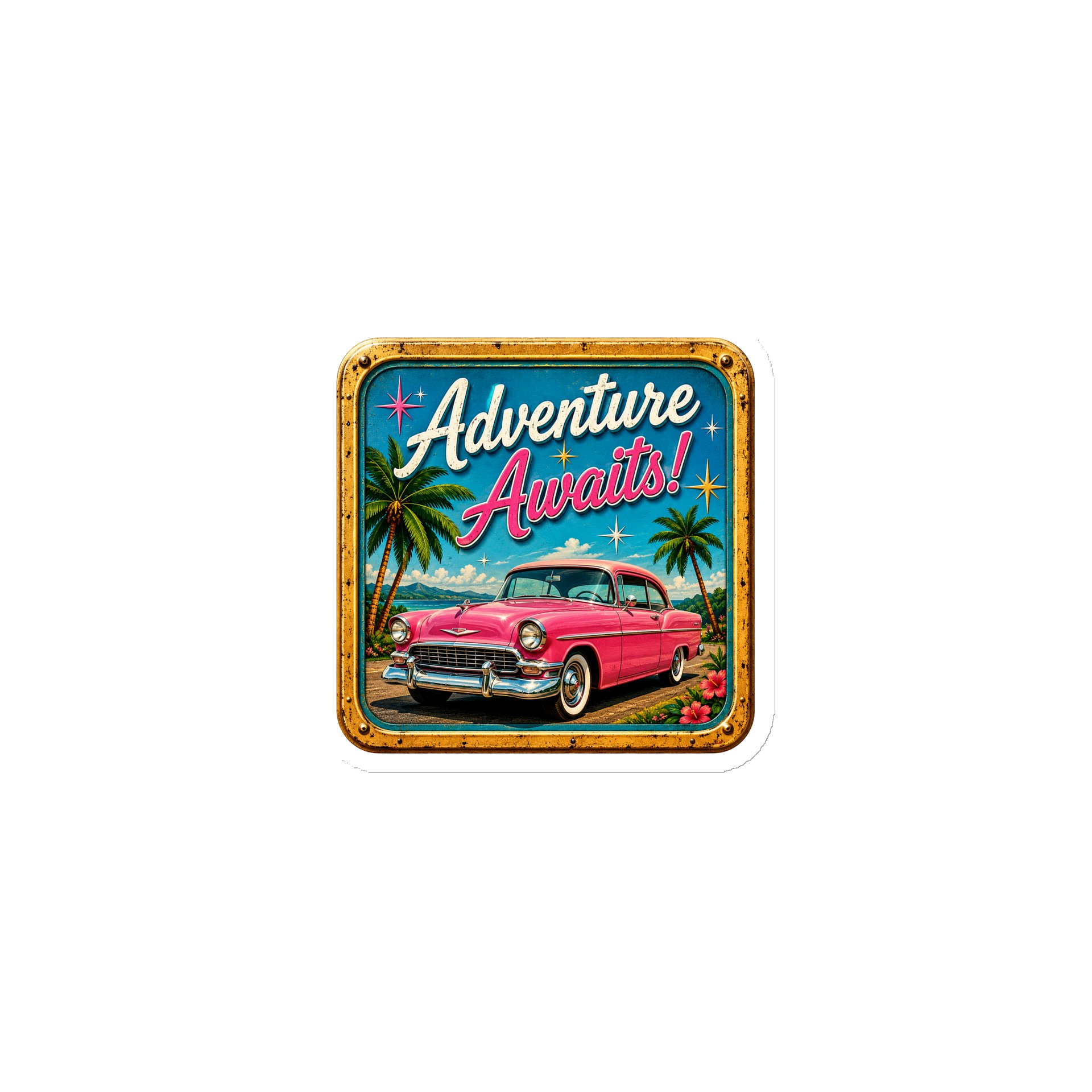 Adventure Awaits Retro Travel Magnet product image (1)