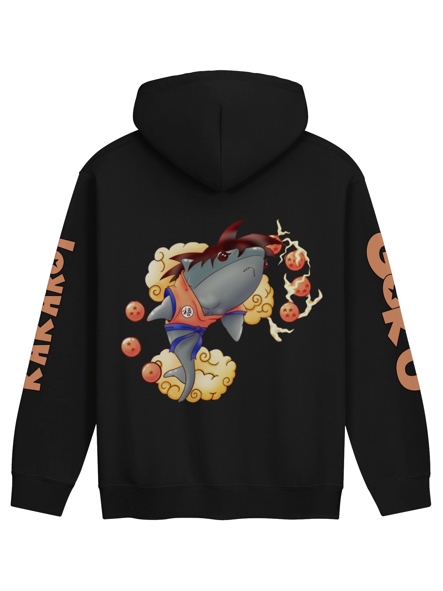 Saiyan Shark Hoodie w/ Colored Text product image (1)