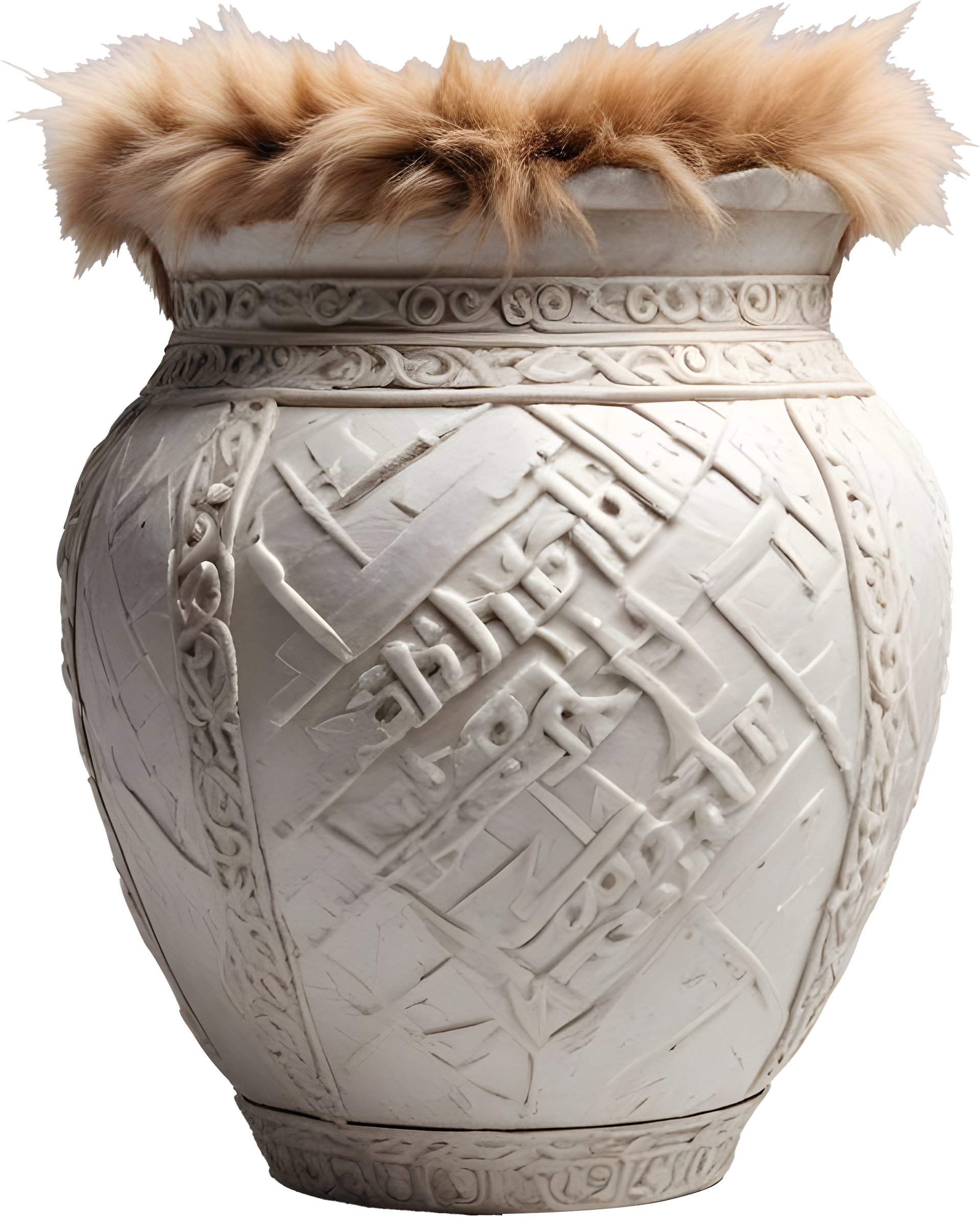 Scandinavian Nest – Nordic Fur Vase PNG product image (1)