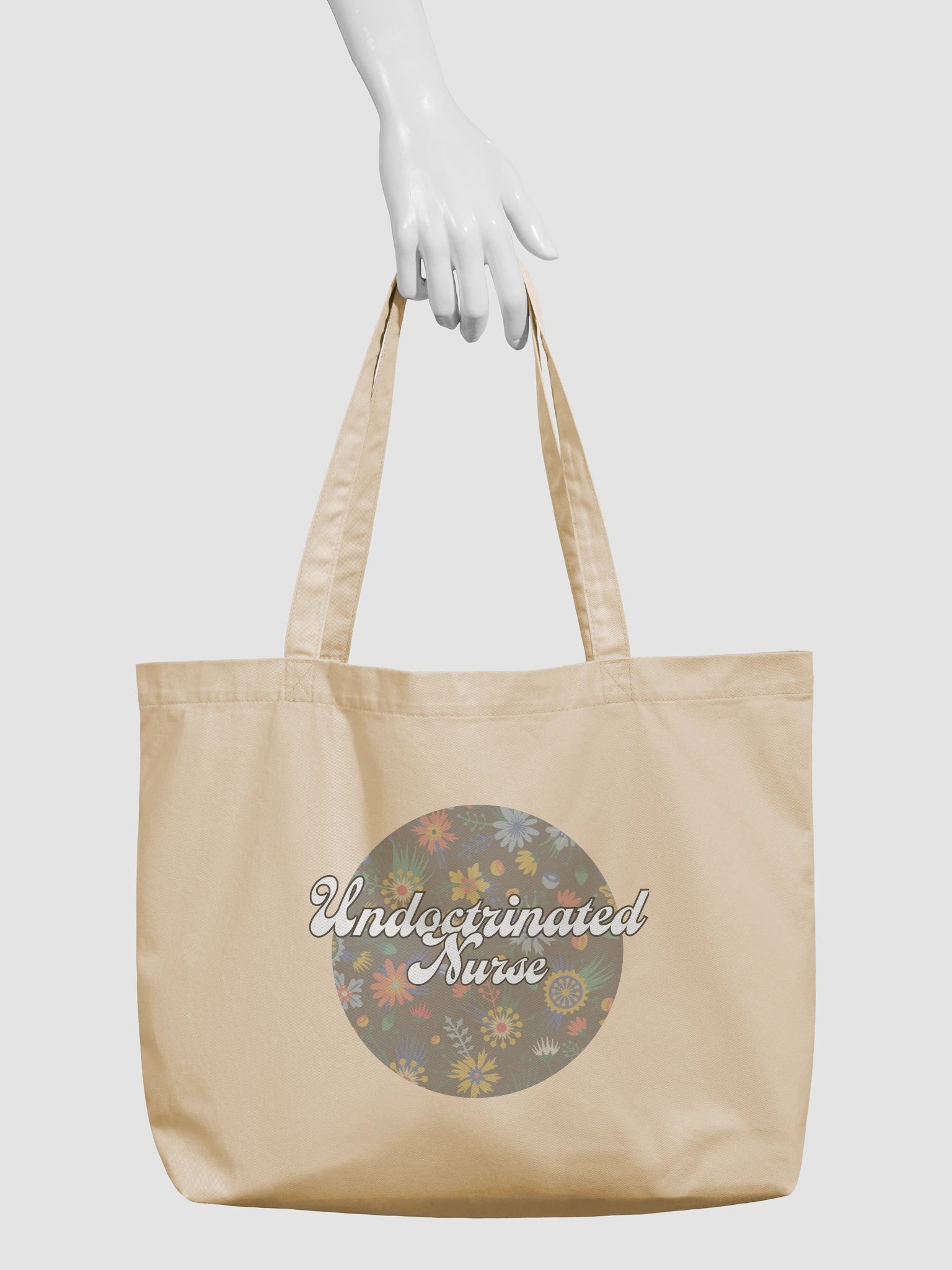 Undoctrinated Nurse Organic Cotton Oyster Tote - Confident Mama product image (3)
