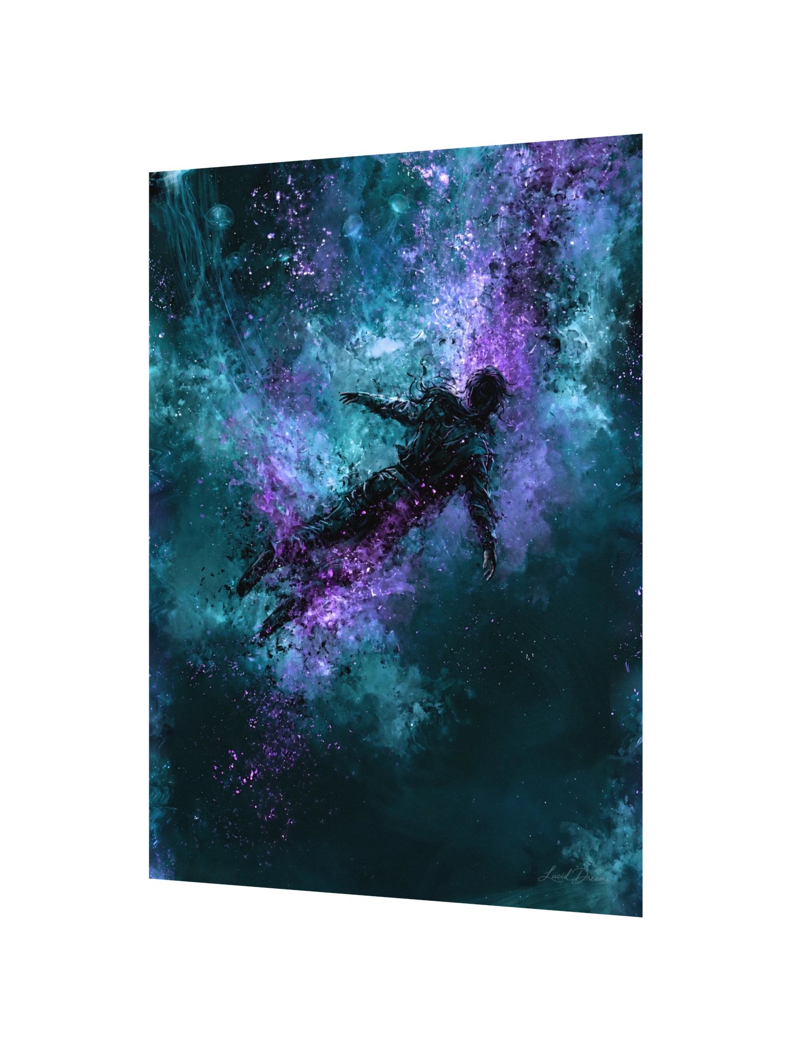 Floating Cosmic Figure Art Print — Where Gravity Ends product image (2)