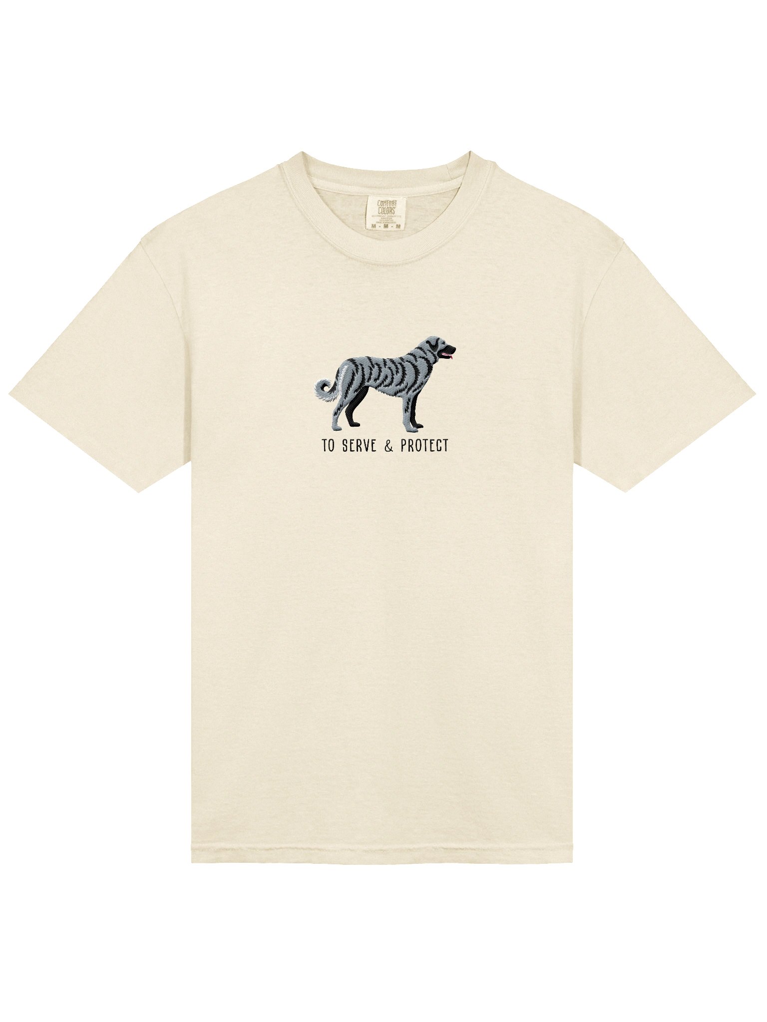 To Serve and Protect T-Shirt(Embroidered) of an Anatolian Shepherd Dog(Gray Brindle) product image (6)