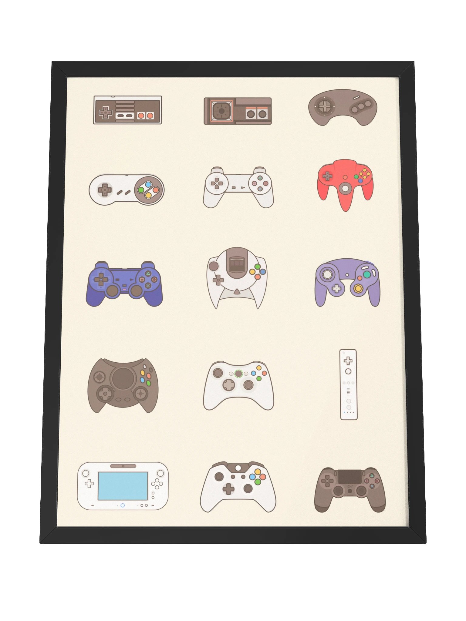 Retro Controllers (Beige) [3x4] | Framed product image (4)