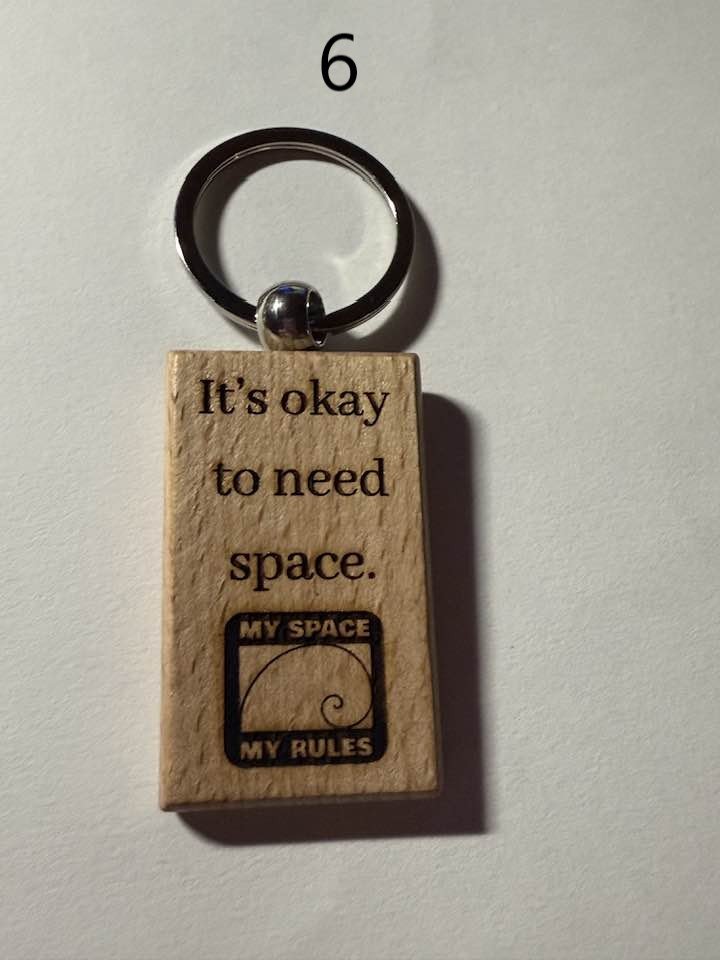 Wooden Engraved Neurodivergent Keychains | ADHD, Autism, Anxiety, and More (3) product image (6)
