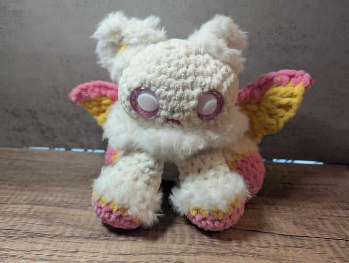 Fuzzy Moth - White/Pink/Yellow product image (1)