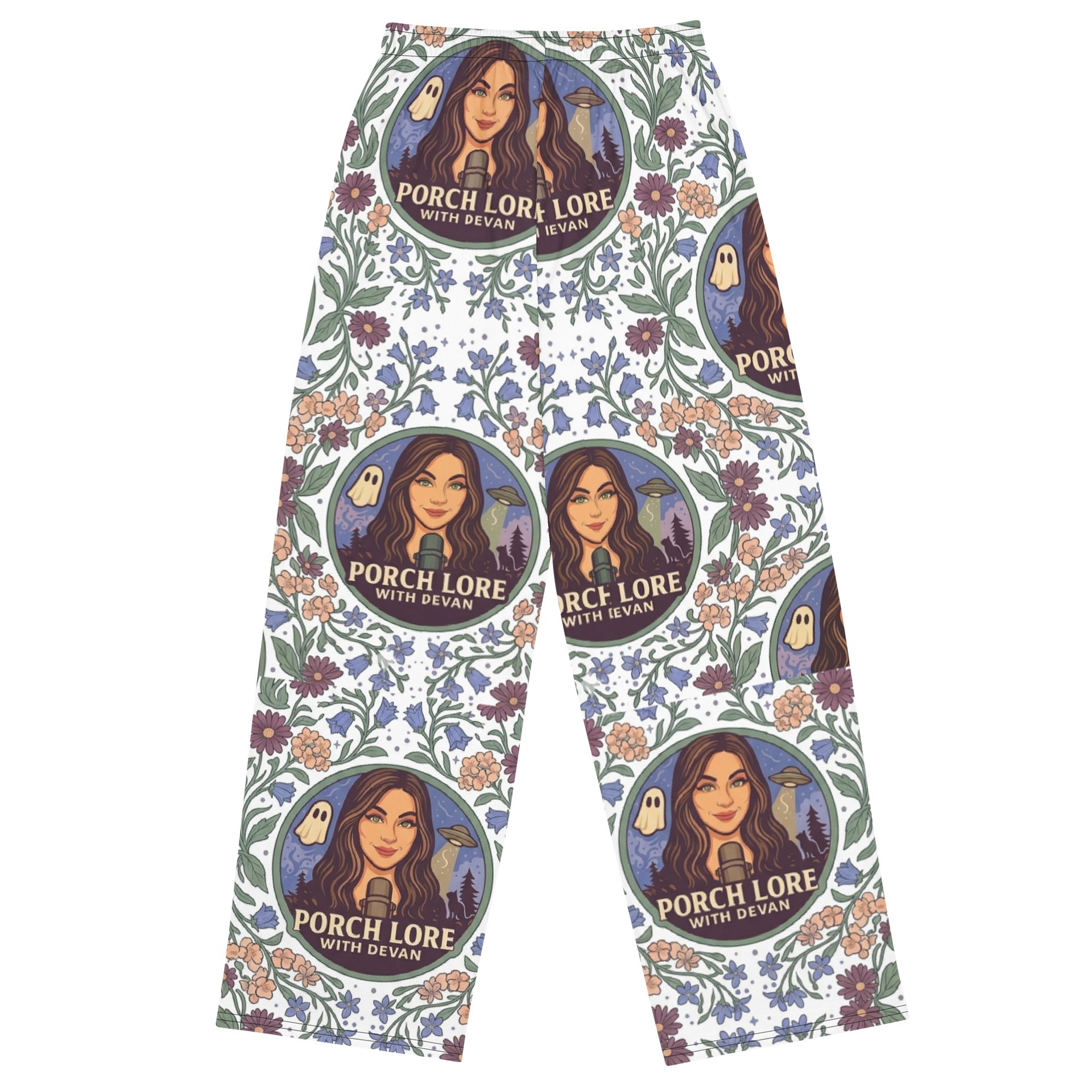 PORCH LORE DEVAN FLORAL UNISEX WIDE-LEG PANTS product image (2)