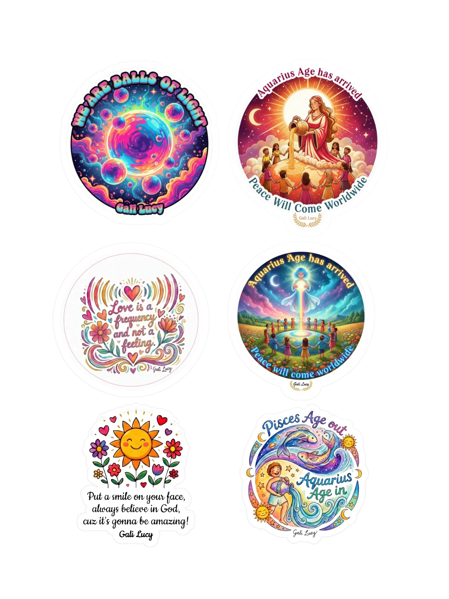 Set of 6 Stickers - Style 11 product image (1)