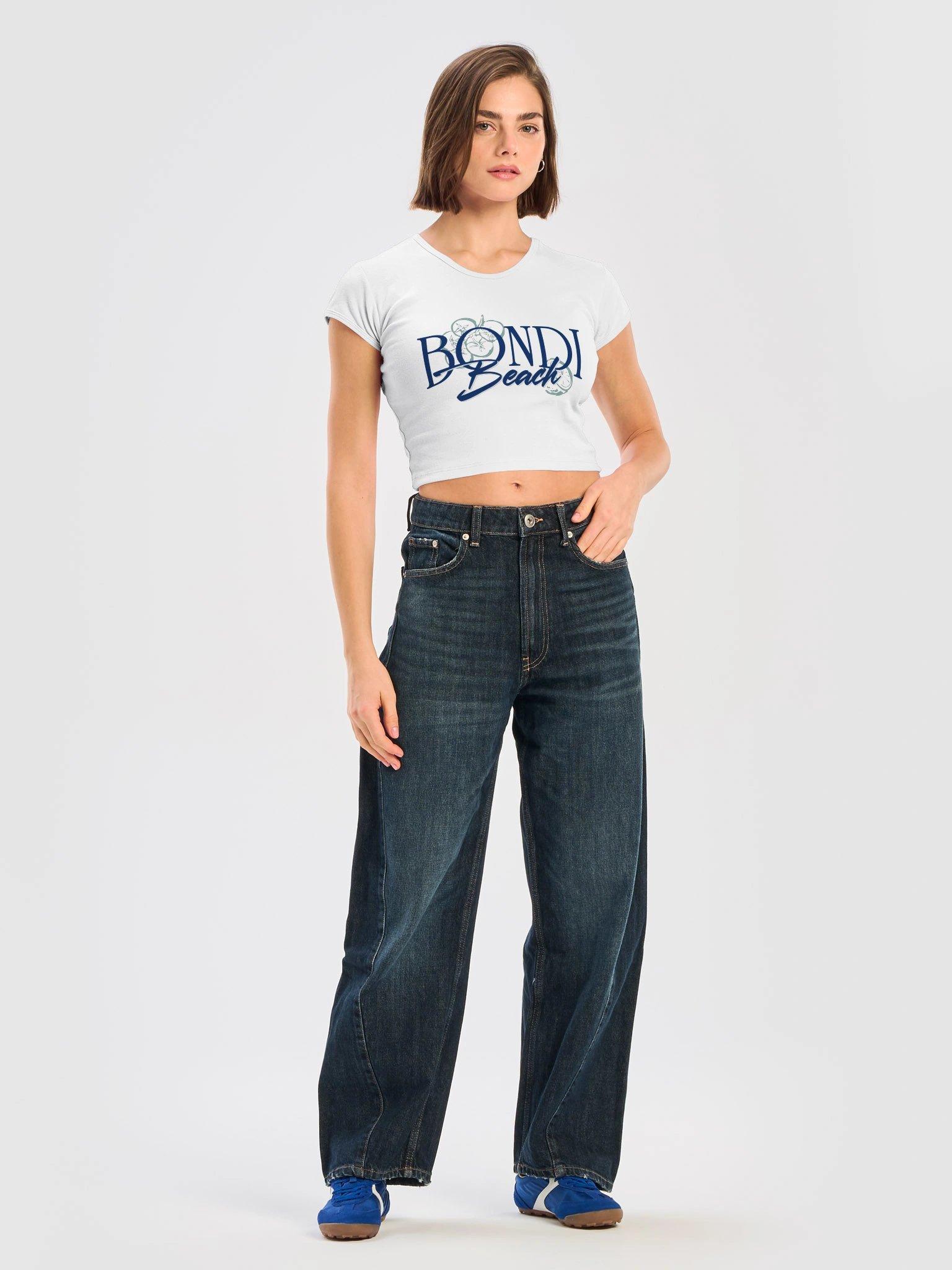 Bondi Beach Floral Graphic Baby Tee product image (10)