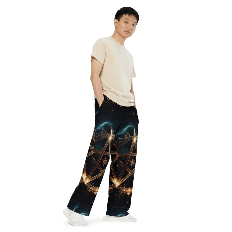Black & Gold Symbology Lounge Pants product image (6)