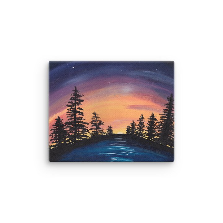 Lakenight - Handmade Piece Sleek Slim Canvas Art product image (1)