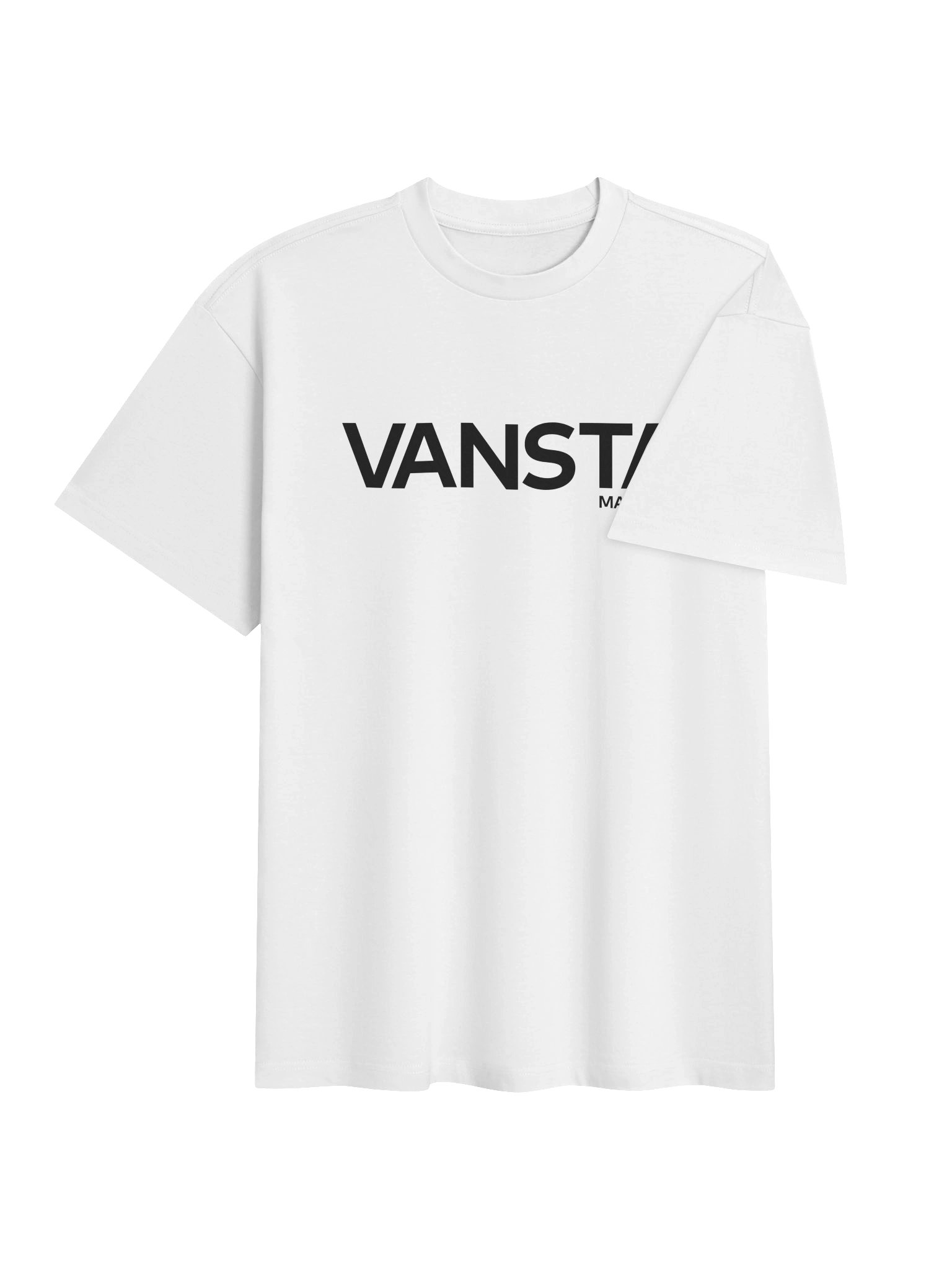VANSTA Heavyweight Box Tee · White w/ Black logo product image (4)