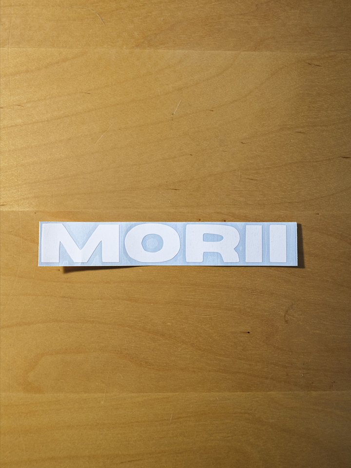 "MORII" Sticker (White) product image (2)