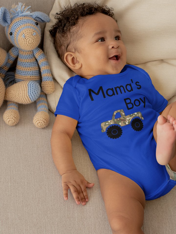 Mama’s Boy Monster Truck Onesie - Cute Boy Outfit - Monster Truck Baby Clothes - Gift for Boy Mom product image (1)