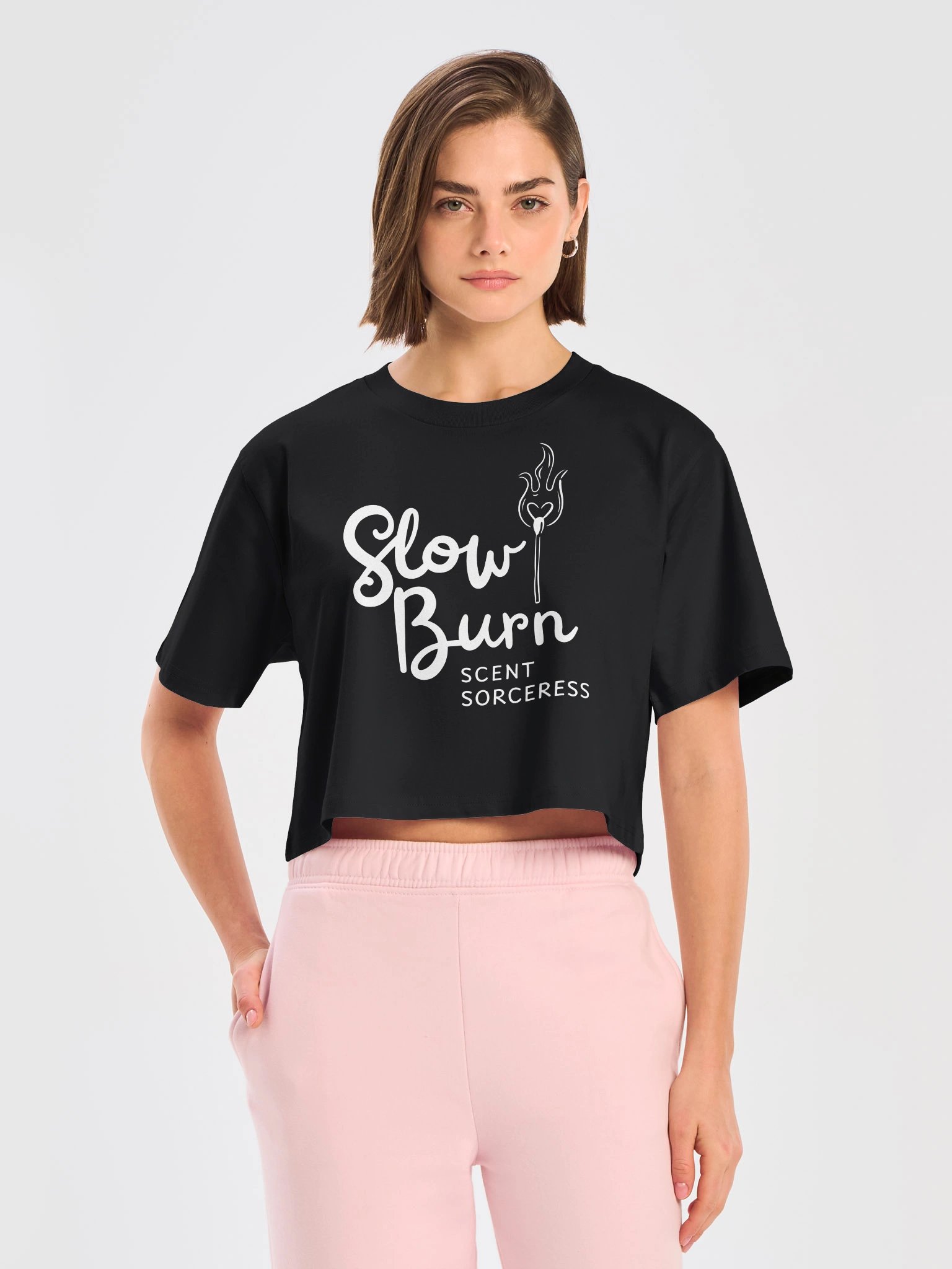 Slow Burn Sorceress | White Logo - Relaxed Crop product image (5)