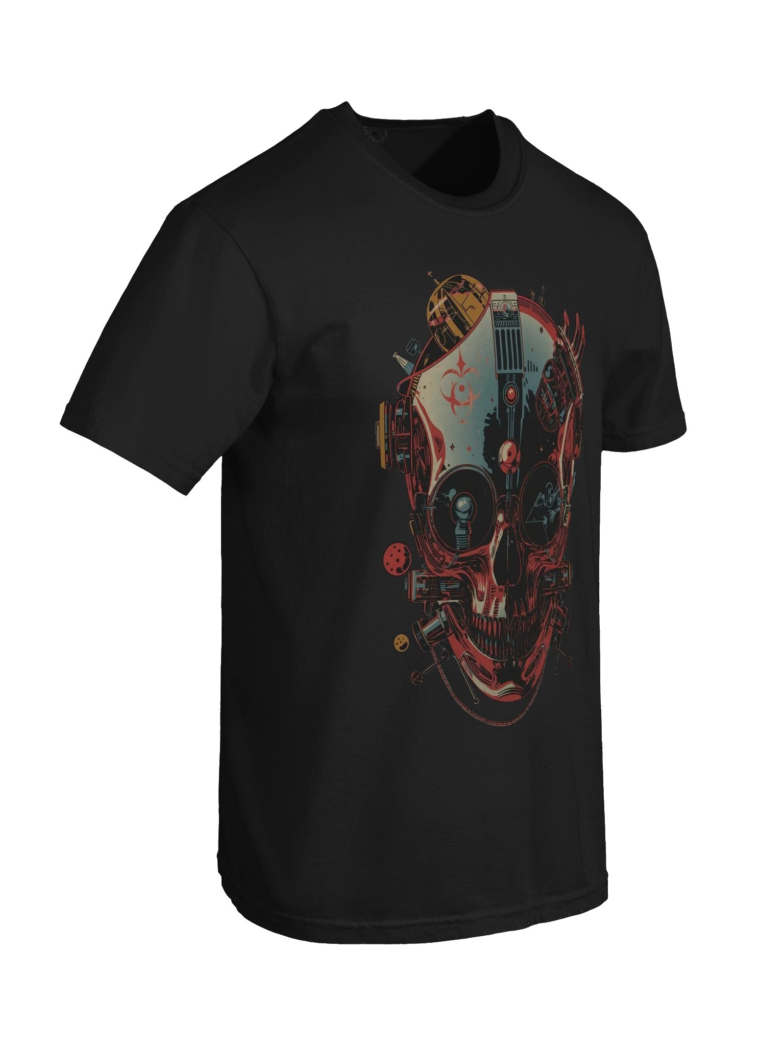 Cybernetic Skull Futurist Heavyweight T-Shirt product image (4)
