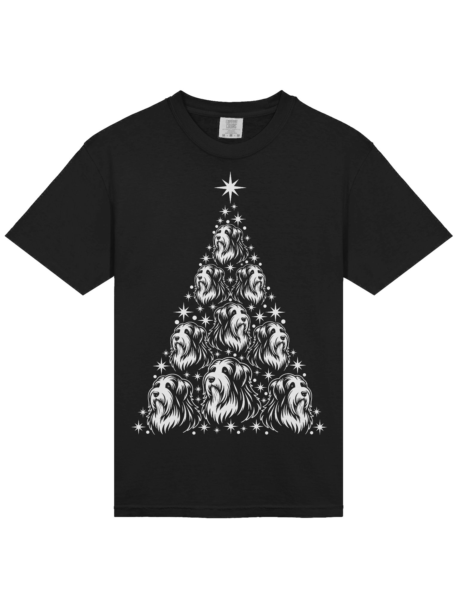 Bearded Collie Christmas Tree T-Shirt product image (5)
