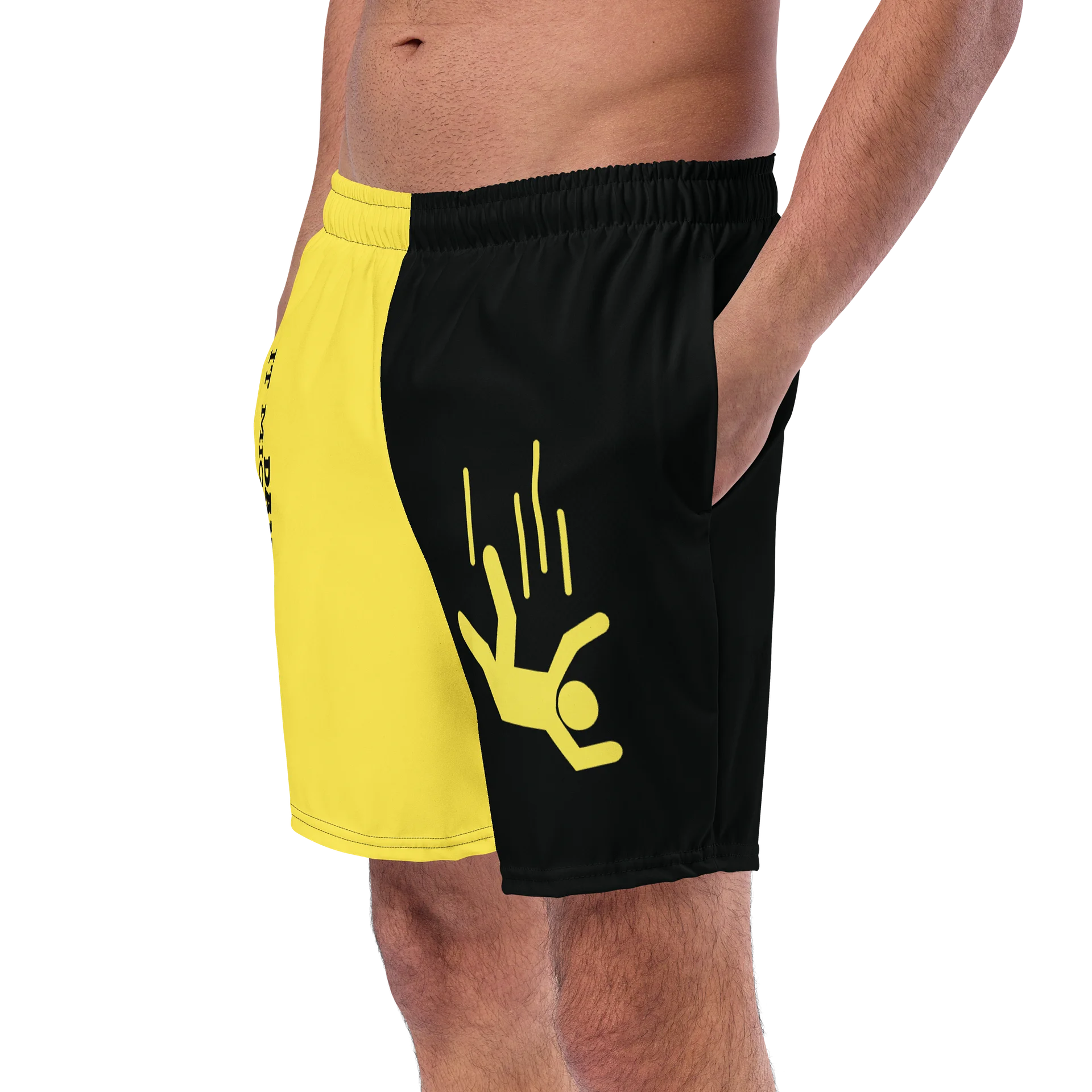 DANGER! - Black/Yellow Swim Trunks product image (2)