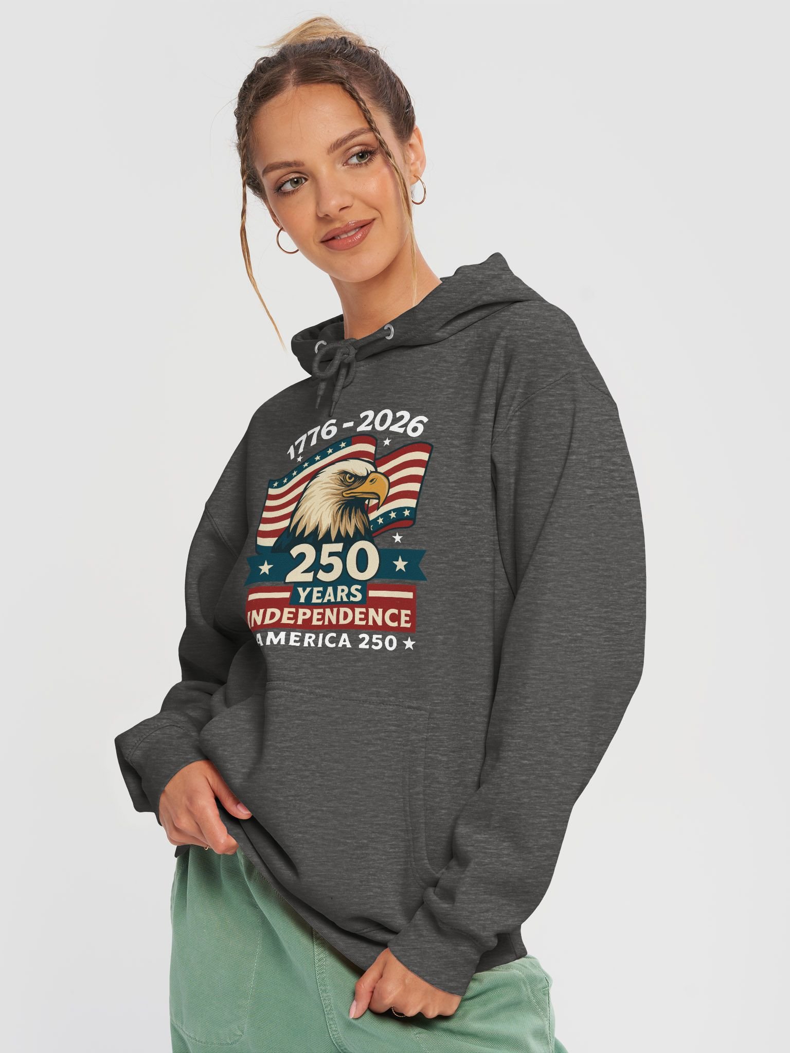 Heritage of Freedom Eagle Hoodie – Patriotic American Flag Pullover product image (7)