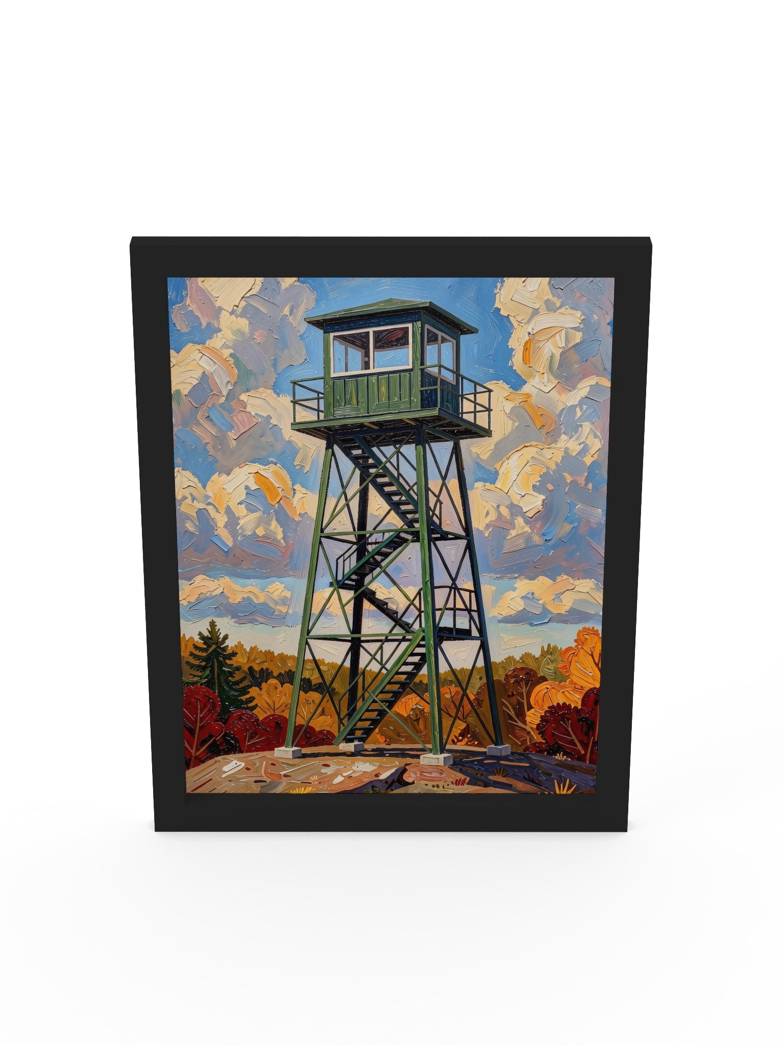 Fire Tower in Autumn Framed Print product image (39)