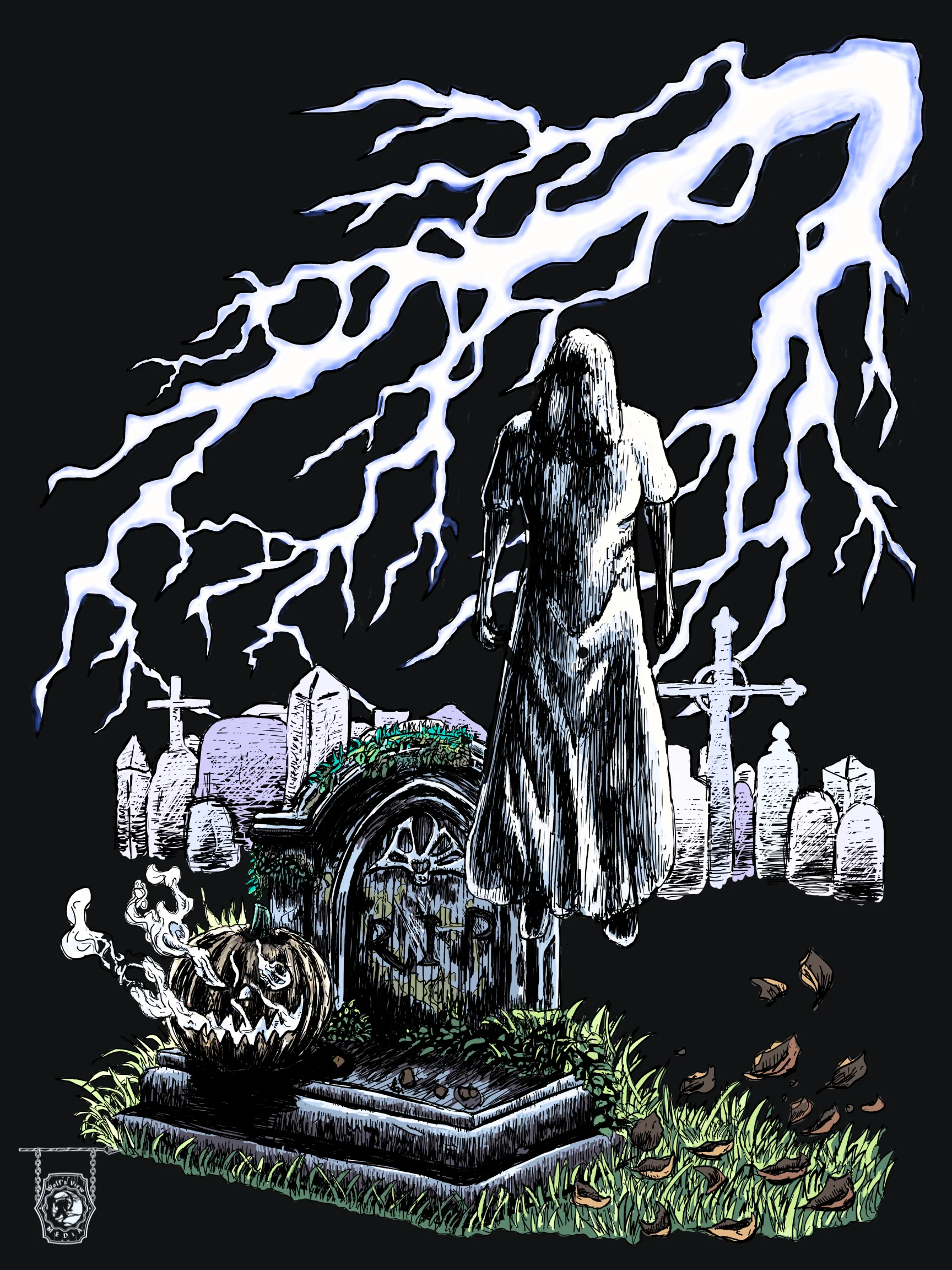 Phantom V- Halloween Night (Color Variant)- Poster Print (Black Background) product image (1)