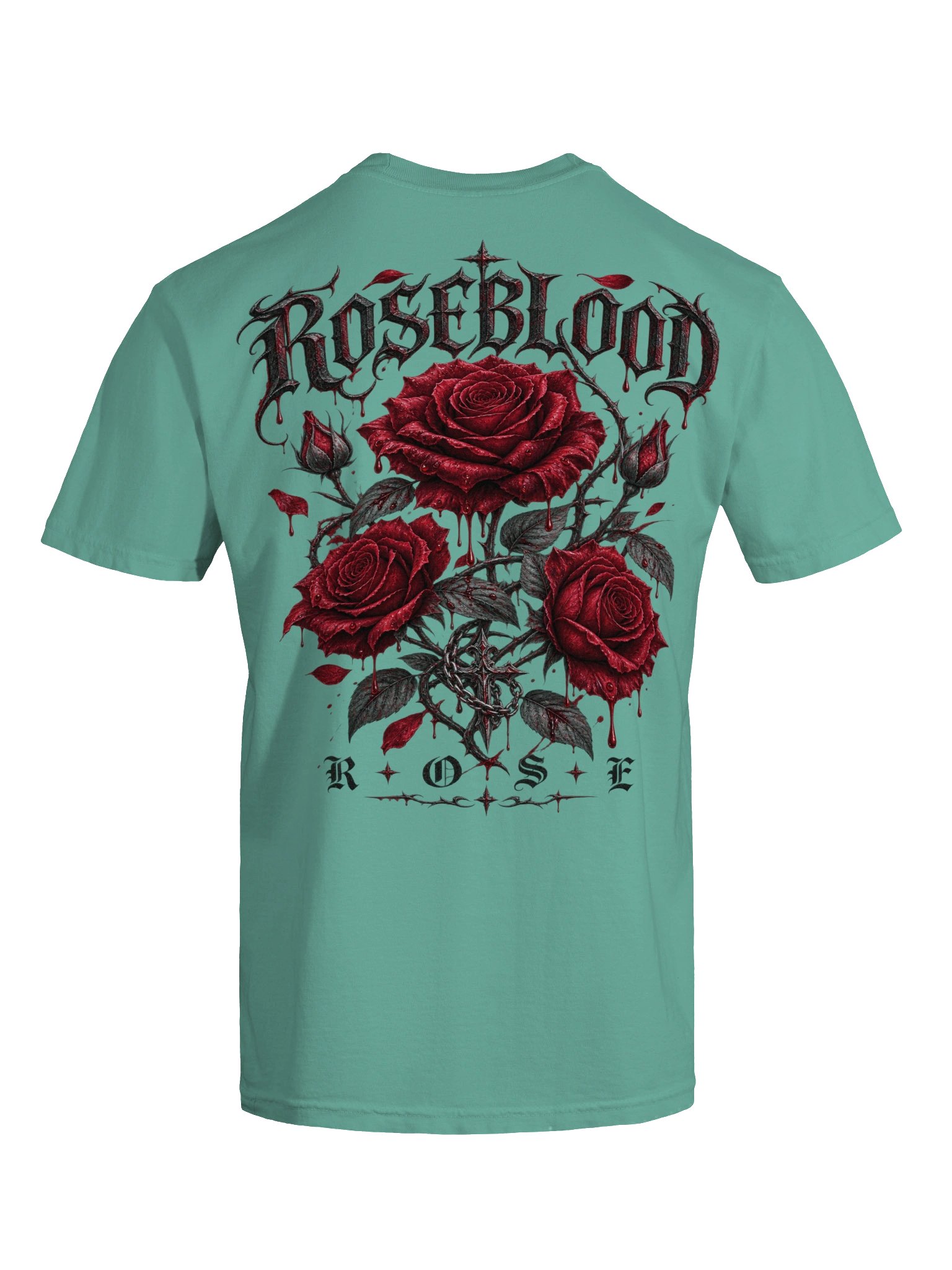 Roseblood Gothic Rose Graphic Tee | Dark Romance Double-Sided Shirt product image (8)