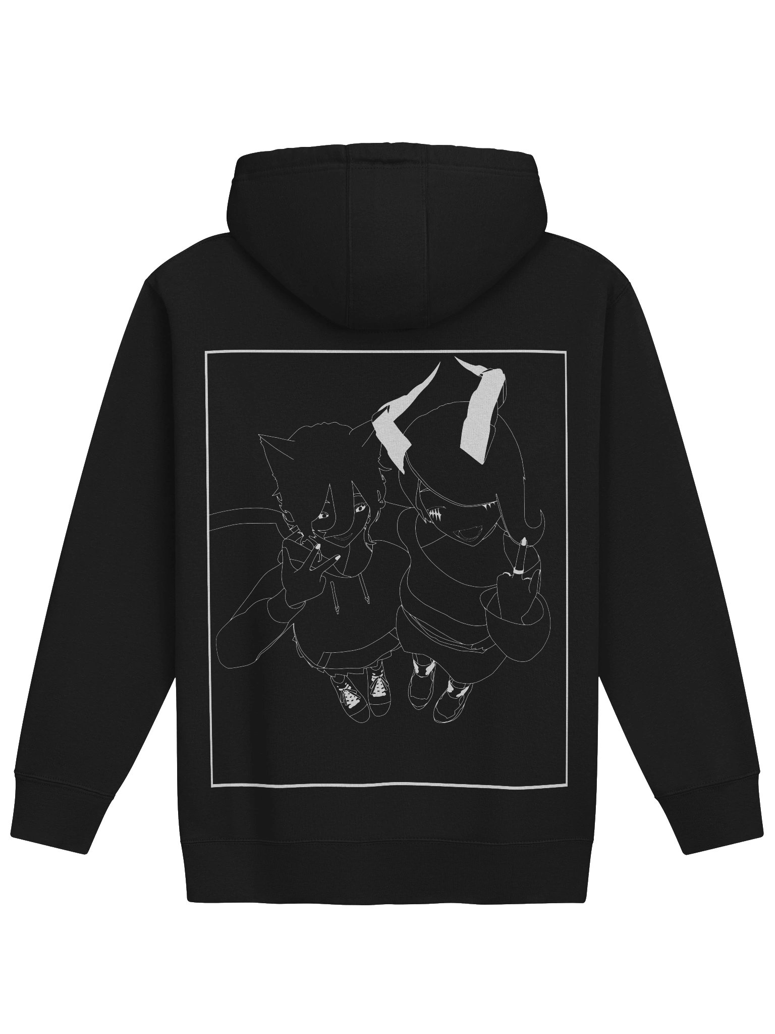 Robin and June Hoodie - White Outline product image (1)