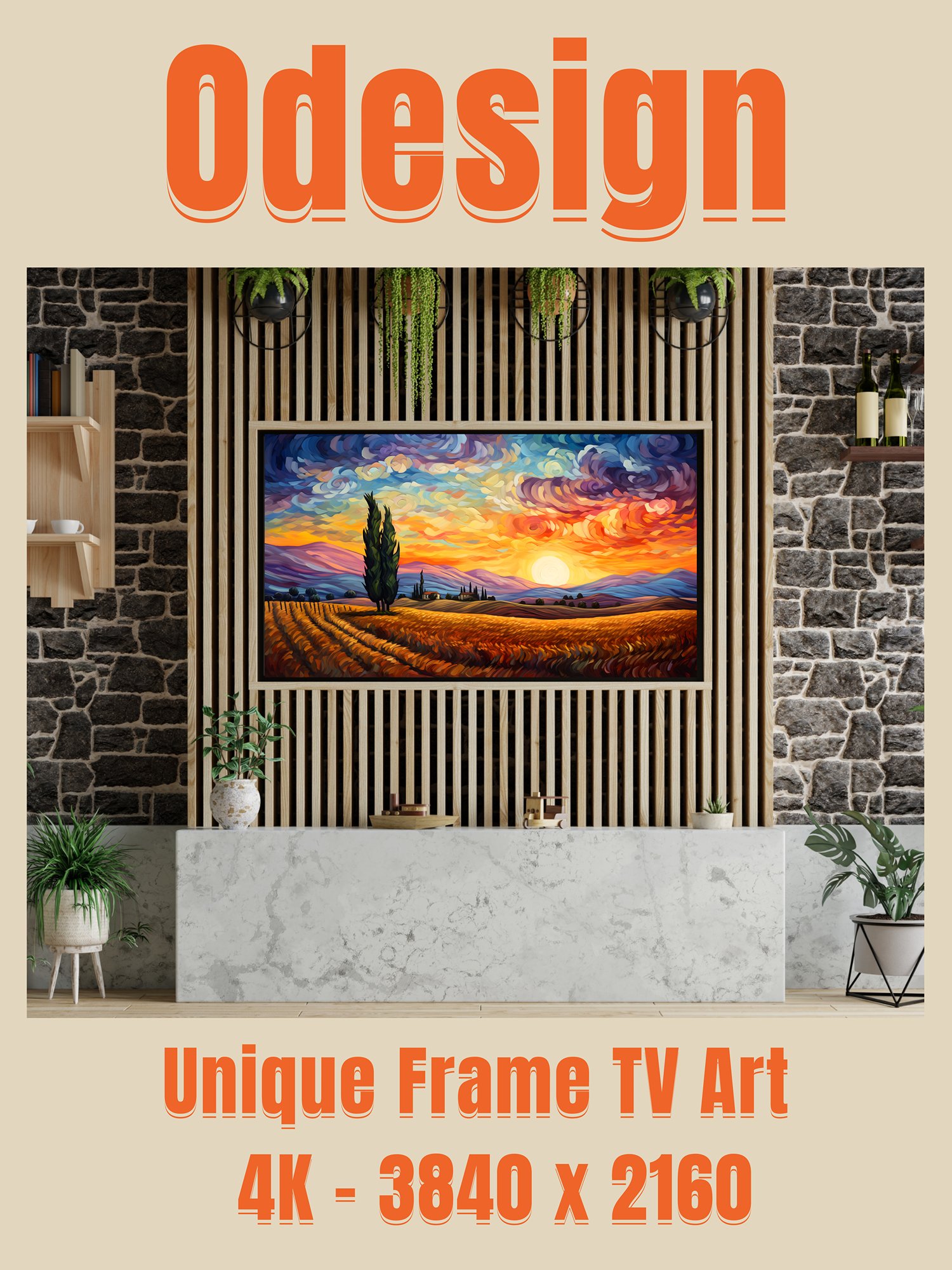 Cityscape and Landscape Frame TV Art product image (4)