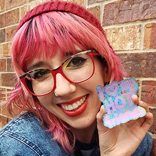 Holographic I <3 My Hot Friends Sticker product image (1)