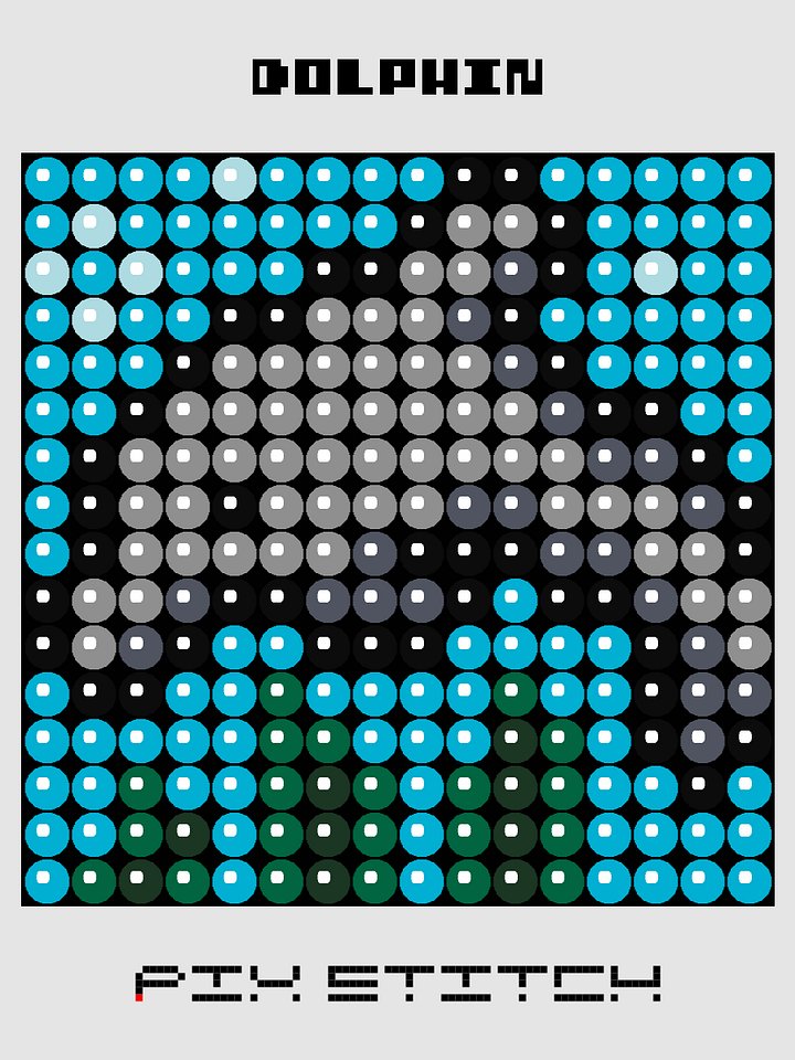 Dolphin Pixel Art product image (1)