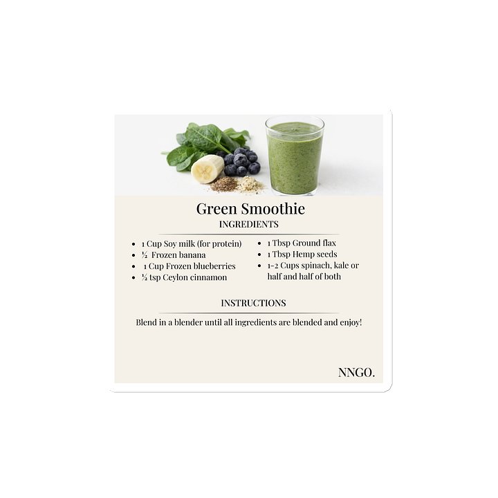 Green Smoothie Recipe Magnet product image (1)