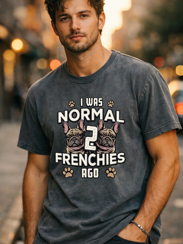 2 French Bulldogs Shirt Funny Dog Lover Gift Tee | Paw Culture product image (1)