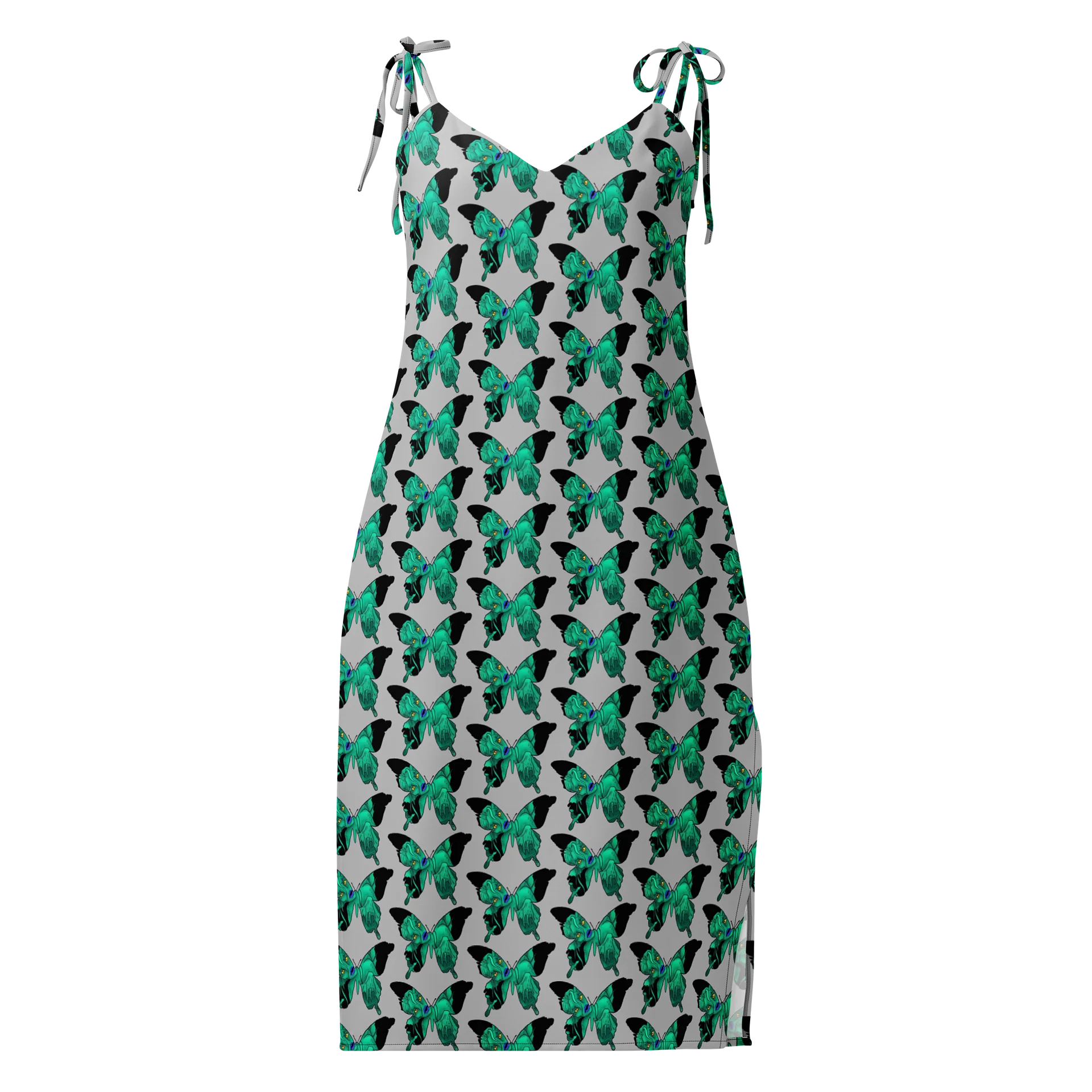 Swamp monster Butterfly All-Over Print Slip Dress product image (1)