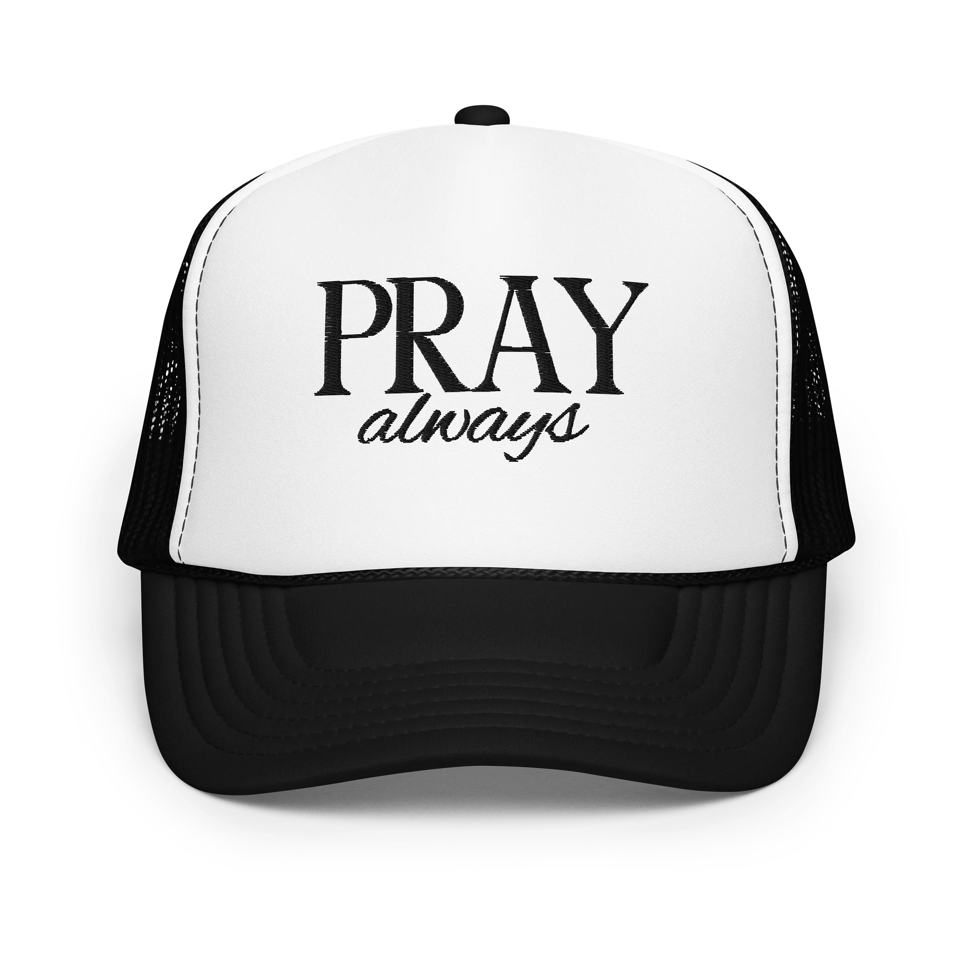 Pray Always Trucker Hat – Classic Foam Christian Trucker Hat product image (3)