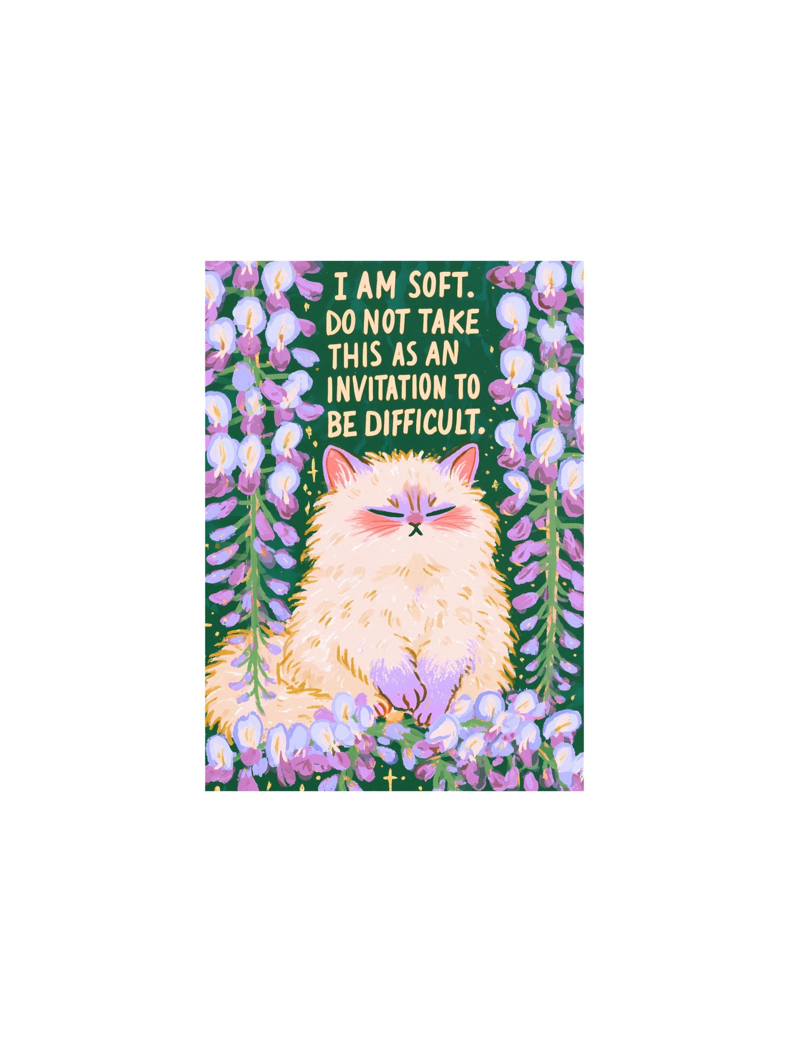 I Am Soft Cat Flower Poster product image (4)