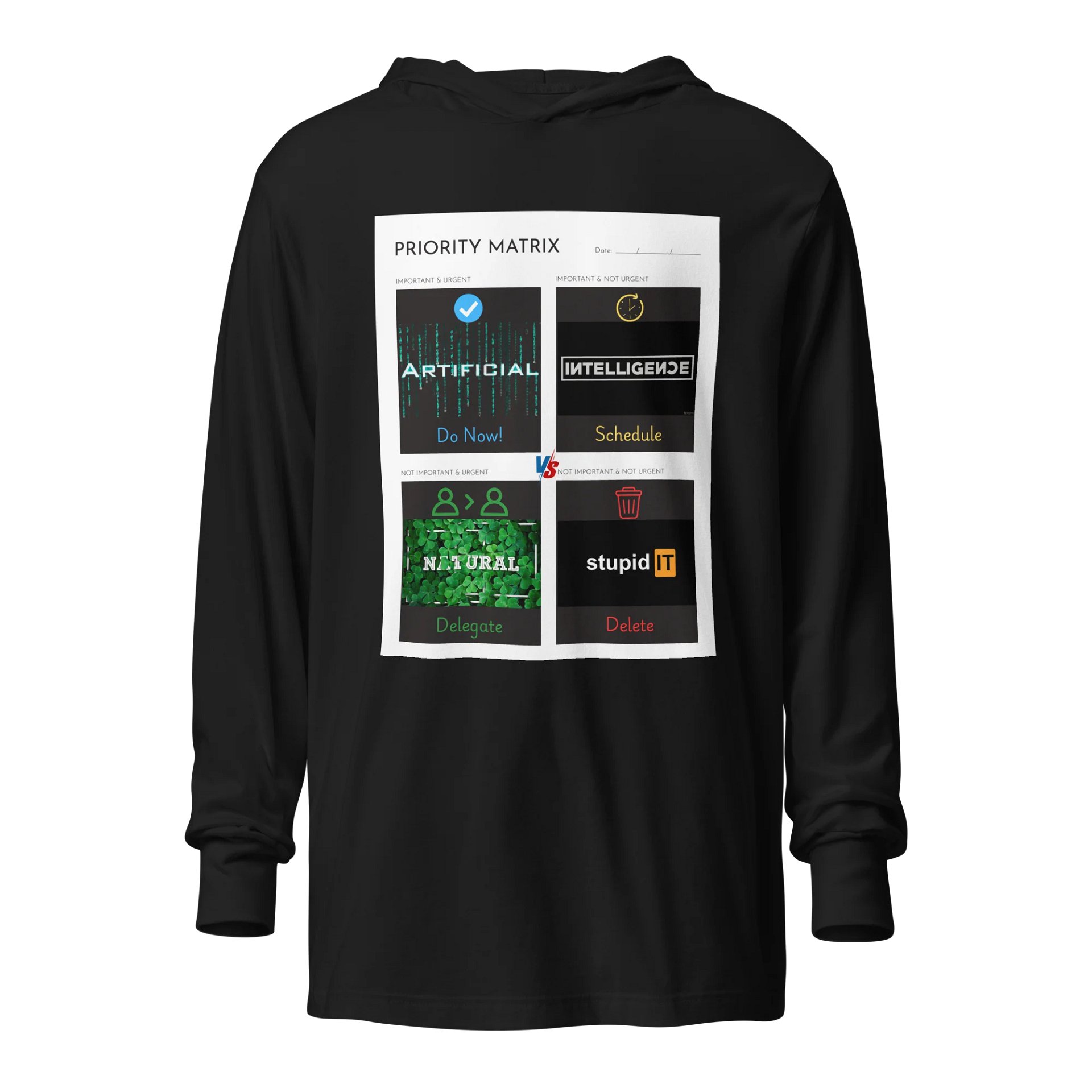 Priority Matrix Unisex Hooded Tee product image (1)