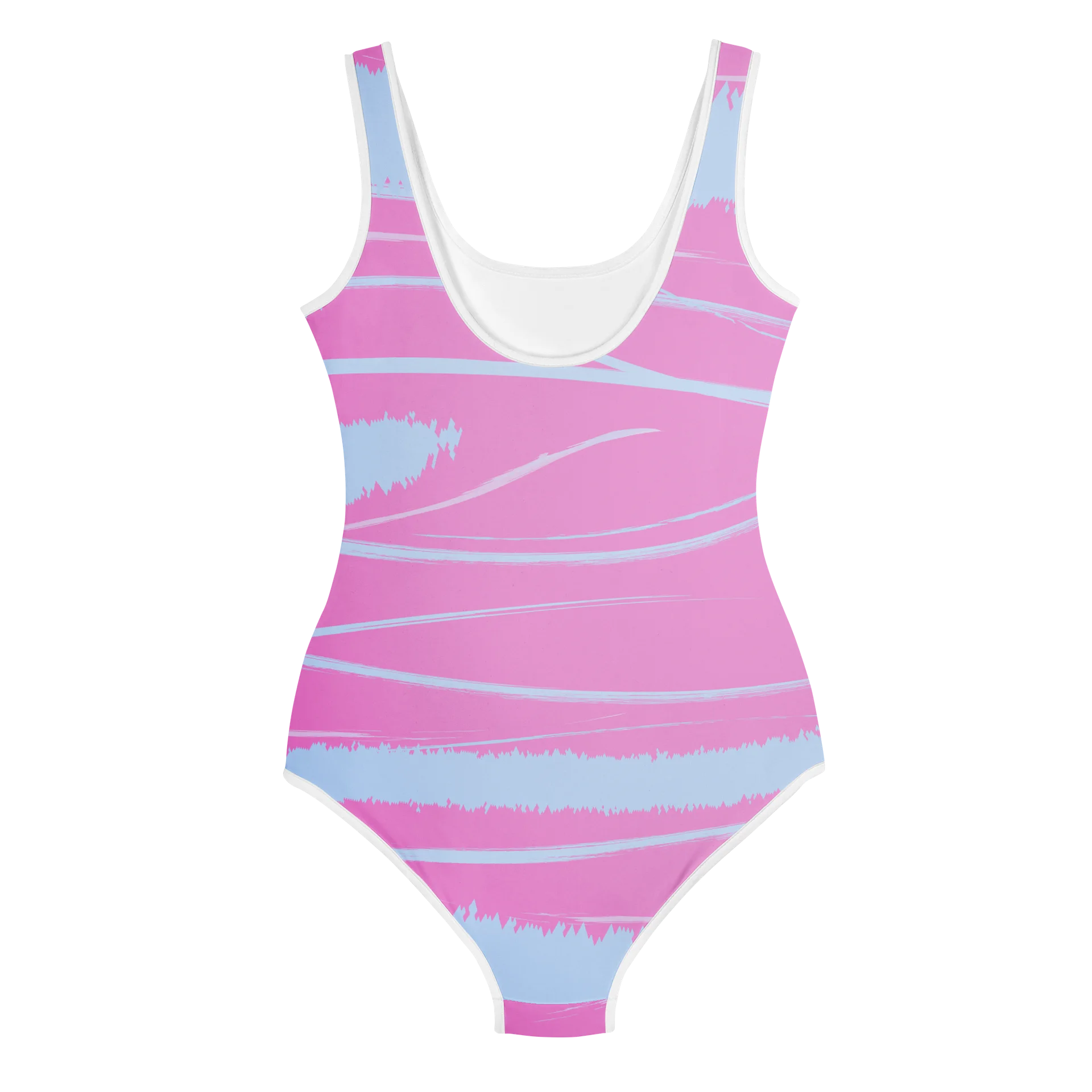 Pink Abstract Wave Youth Swimsuit product image (4)