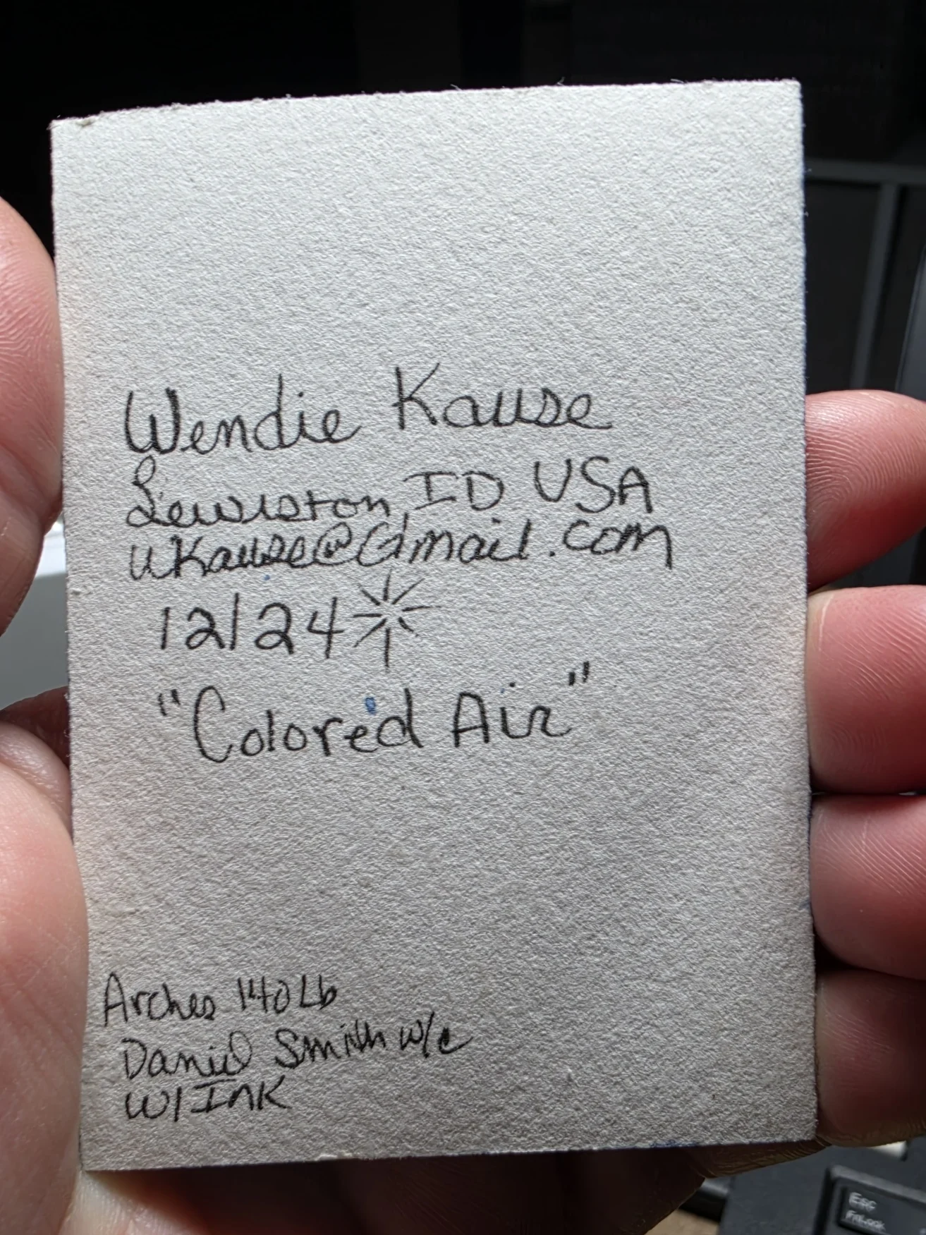 ACEO - Original - Colored Air product image (2)