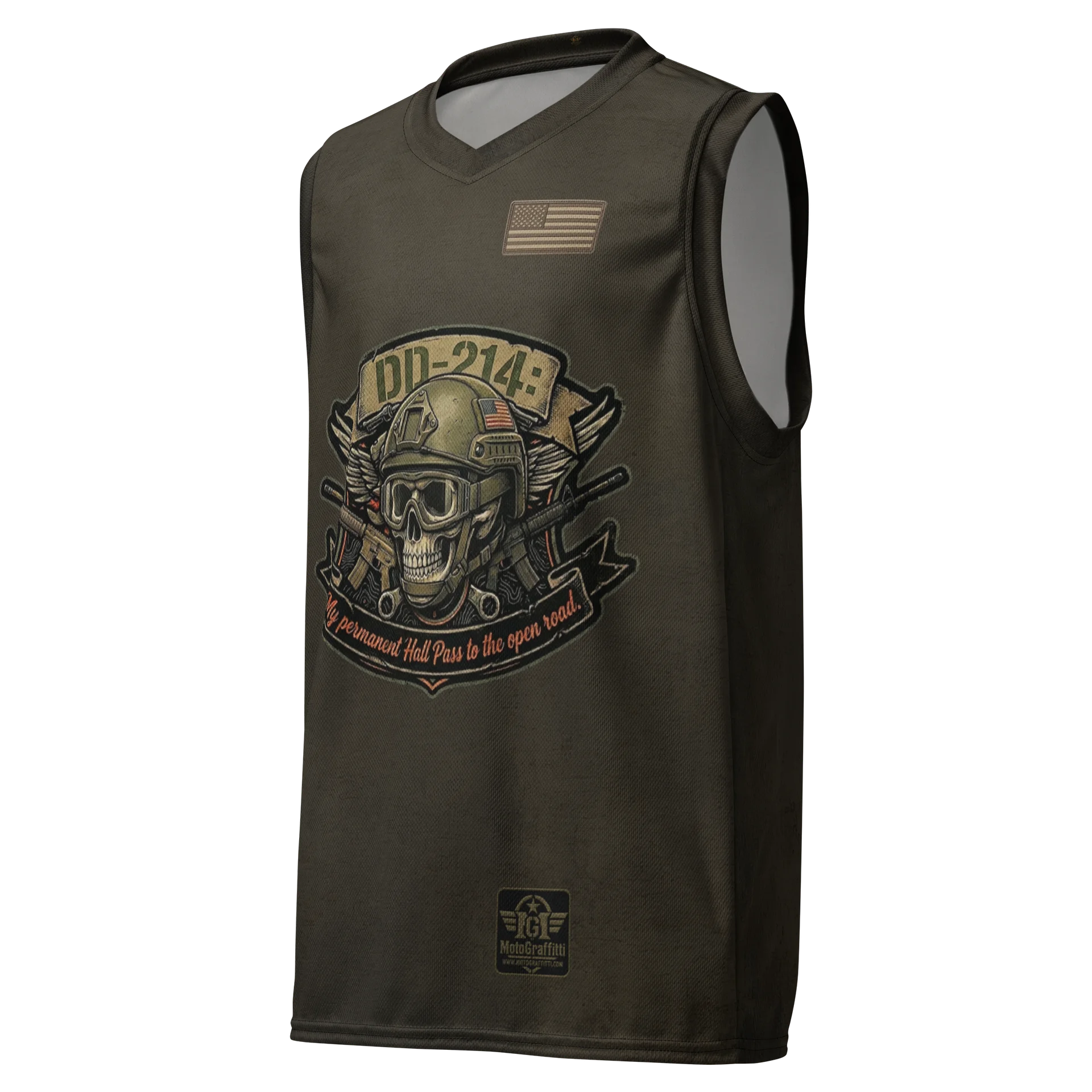 DD214 Black Distressed Sleeveless Riding Tee product image (1)