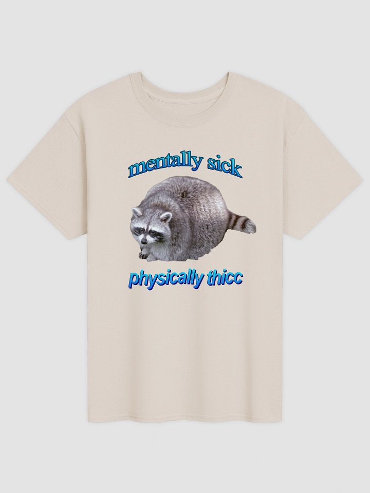 Mentally Sick Physically Thicc Raccoon T-shirt product image (5)