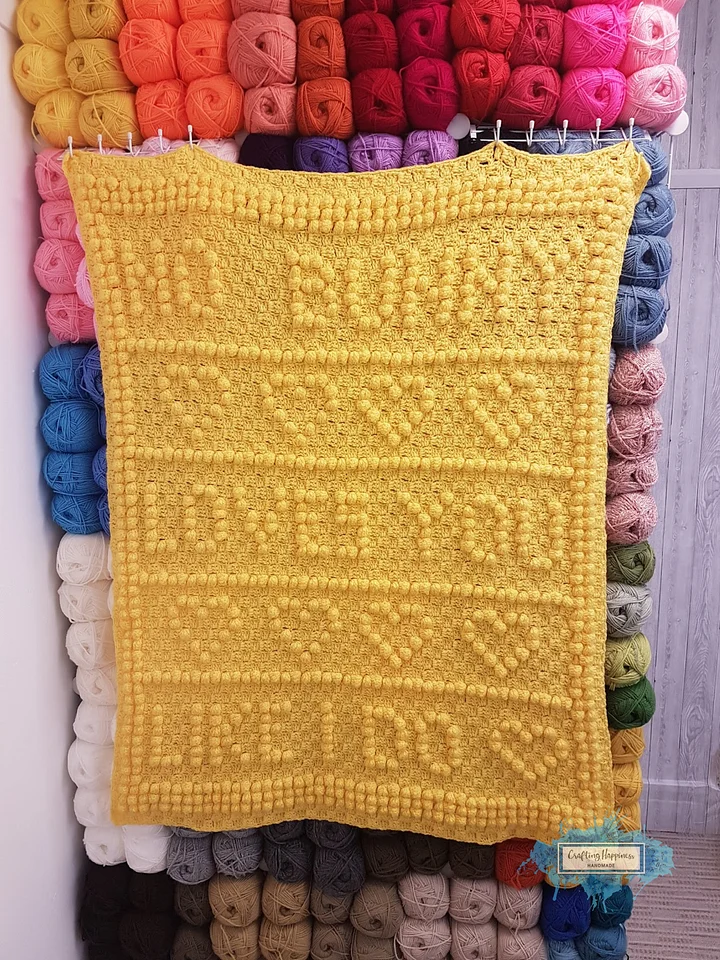 No Bunny Loves You C2C Crochet Blanket Pattern (PDF) product image (1)