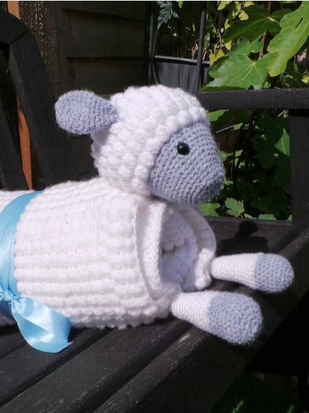 Crochet Sheep Blanket Pattern - 3in1 Pram Toy Lovey PDF Pattern - Crafting Happiness product image (7)